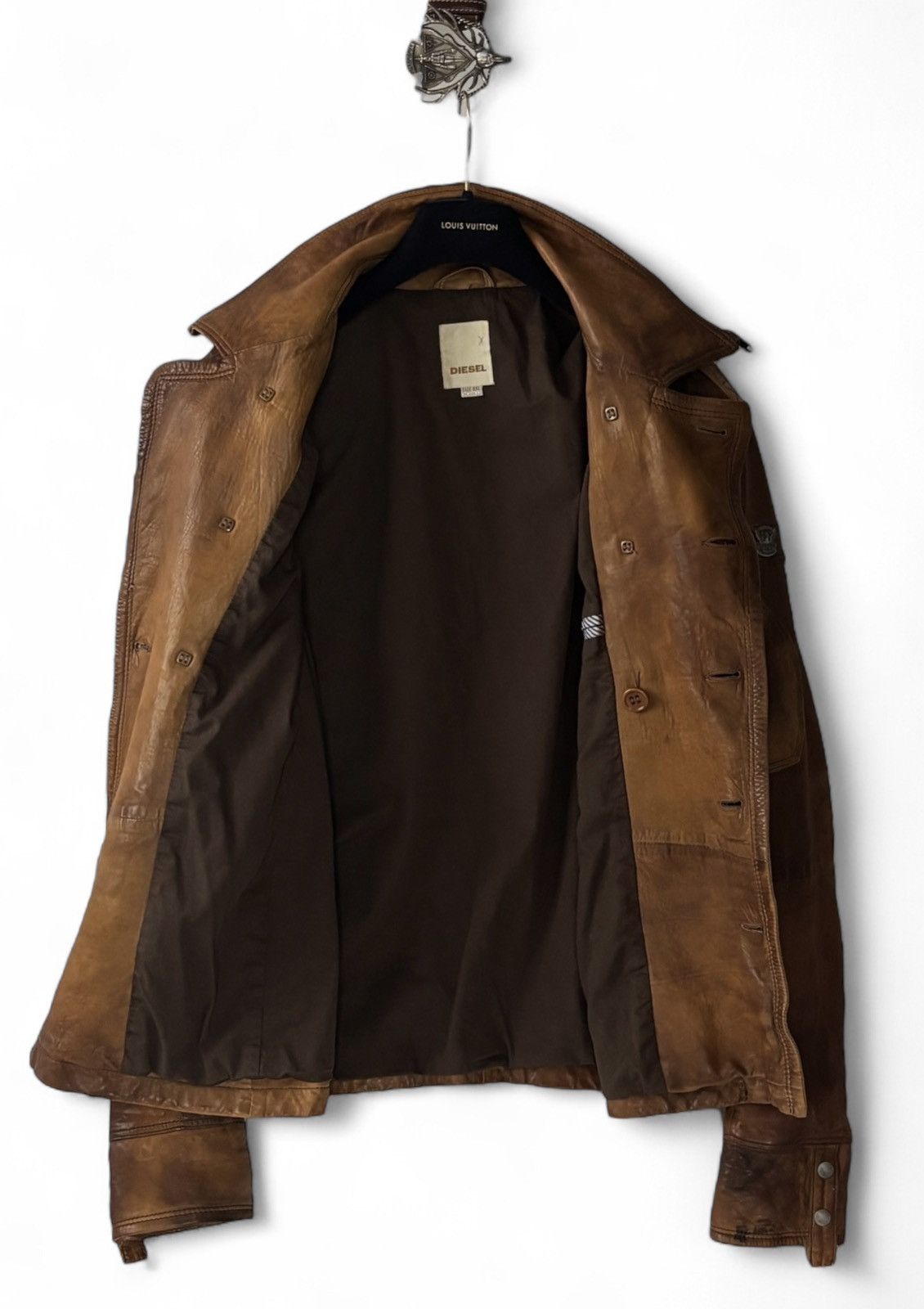 Diesel Vintage Diesel Leather Jacket Size US XXL / EU 58 / 5 - 3 Thumbnail