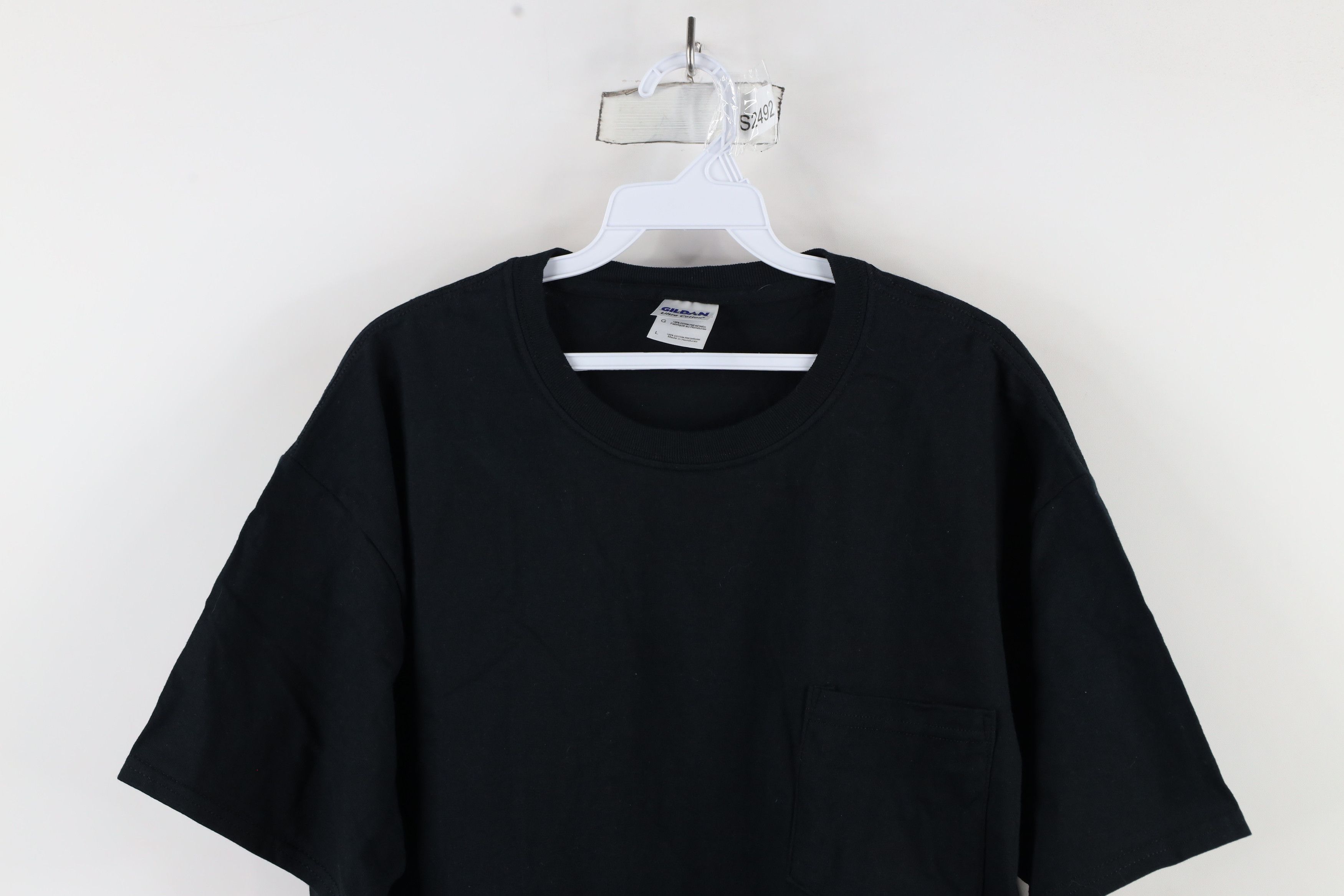Vintage Vintage 90s Streetwear Heavyweight Cotton T-Shirt Black Size US L / EU 52-54 / 3 - 2 Thumbnail