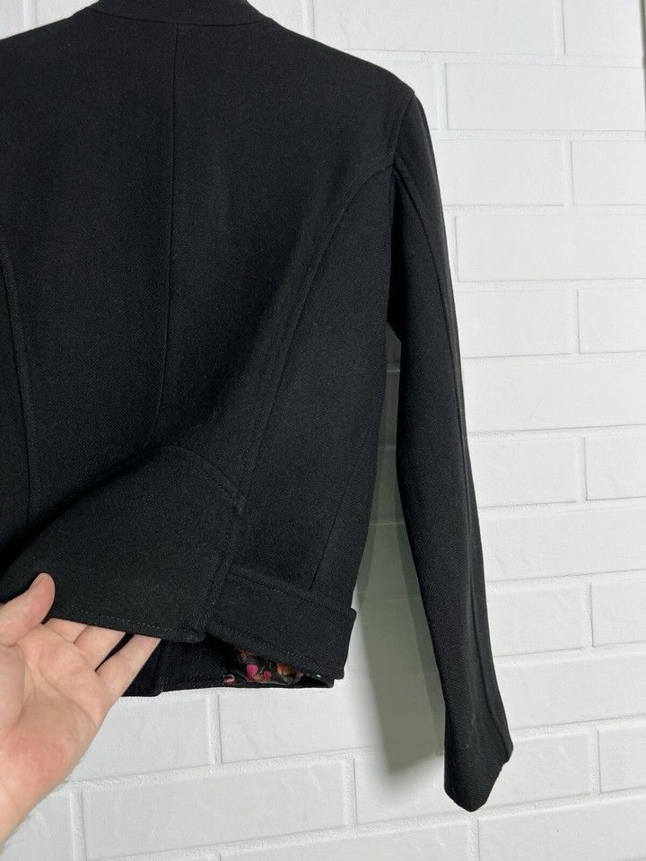 John Galliano Galliano Wool Blend Biker Jacket Black Size 28\42 Size M / US 6-8 / IT 42-44 - 8 Thumbnail