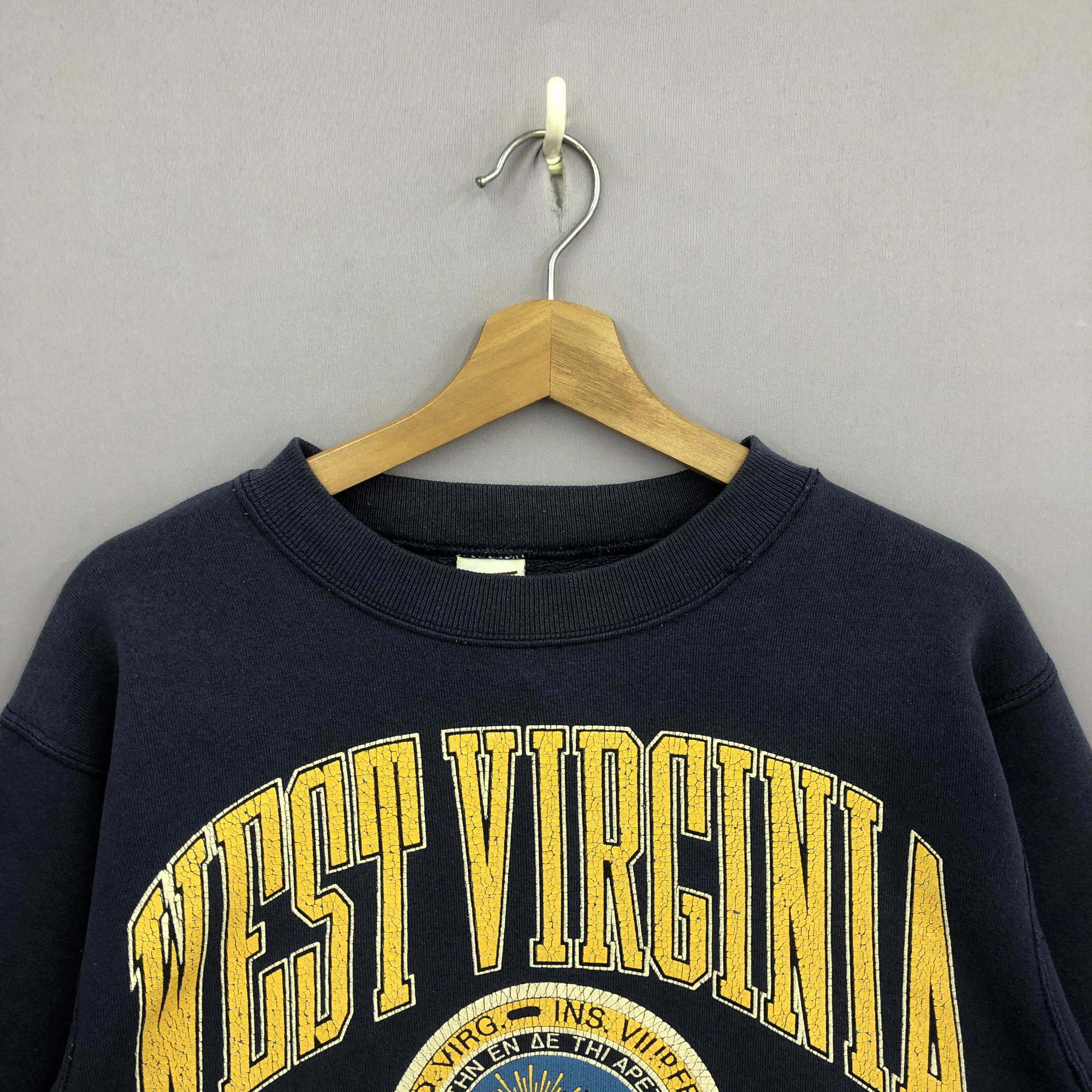 Vintage Vintage 80s West Virginia University Sweater Sweatshirt Size US M / EU 48-50 / 2 - 2 Thumbnail