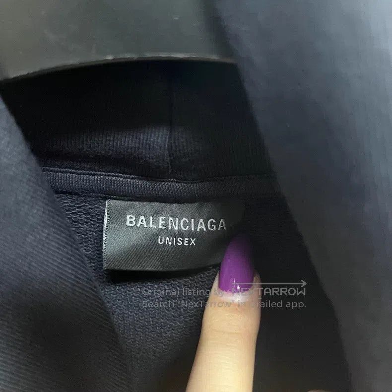 Balenciaga Balenciaga Black Letter Pattern Printed Hooded Long Sleeve Size US M / EU 48-50 / 2 - 3 Thumbnail