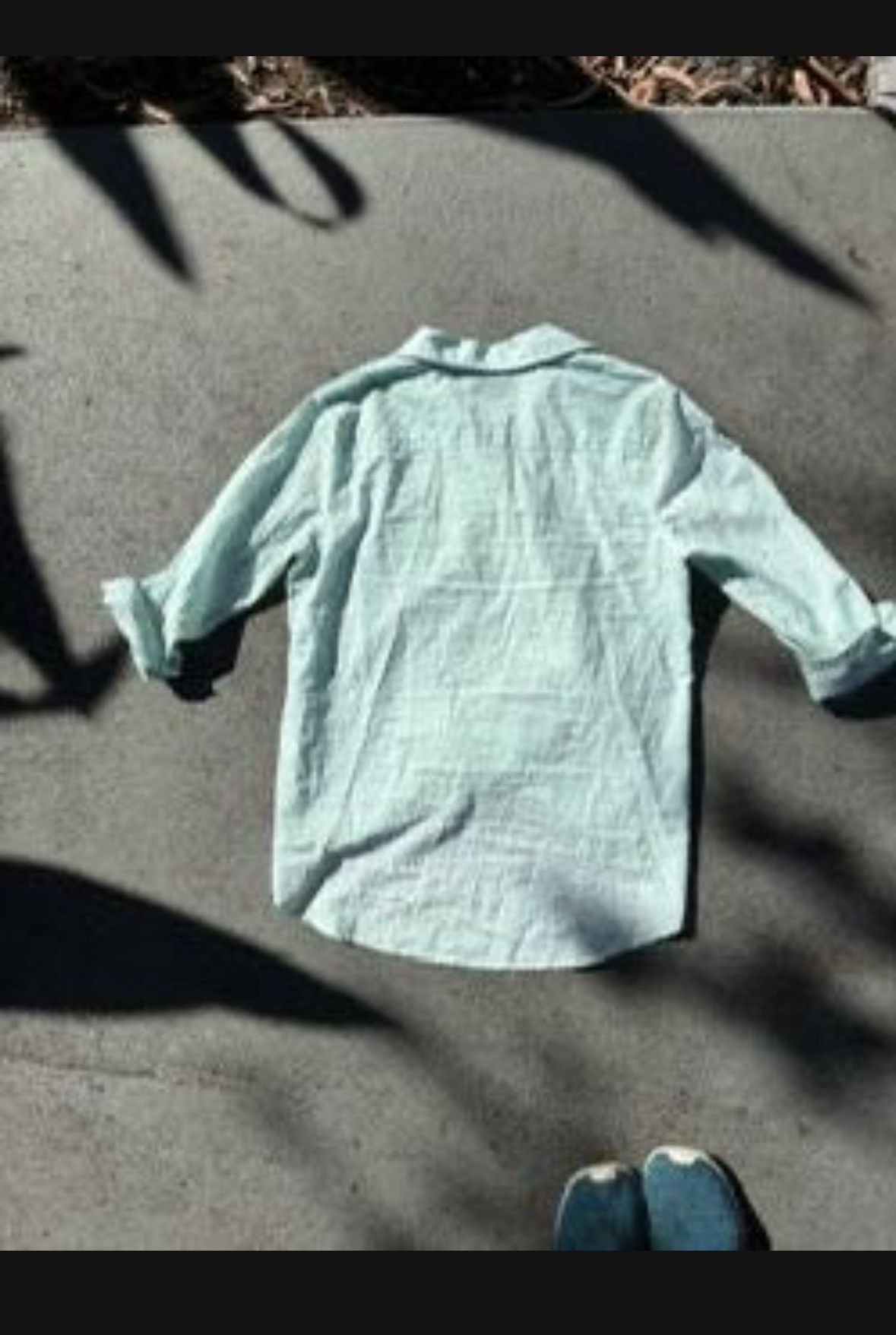 Merona Merona Green Linen Fish Print Button-Up Small Size US S / EU 44-46 / 1 - 5 Thumbnail