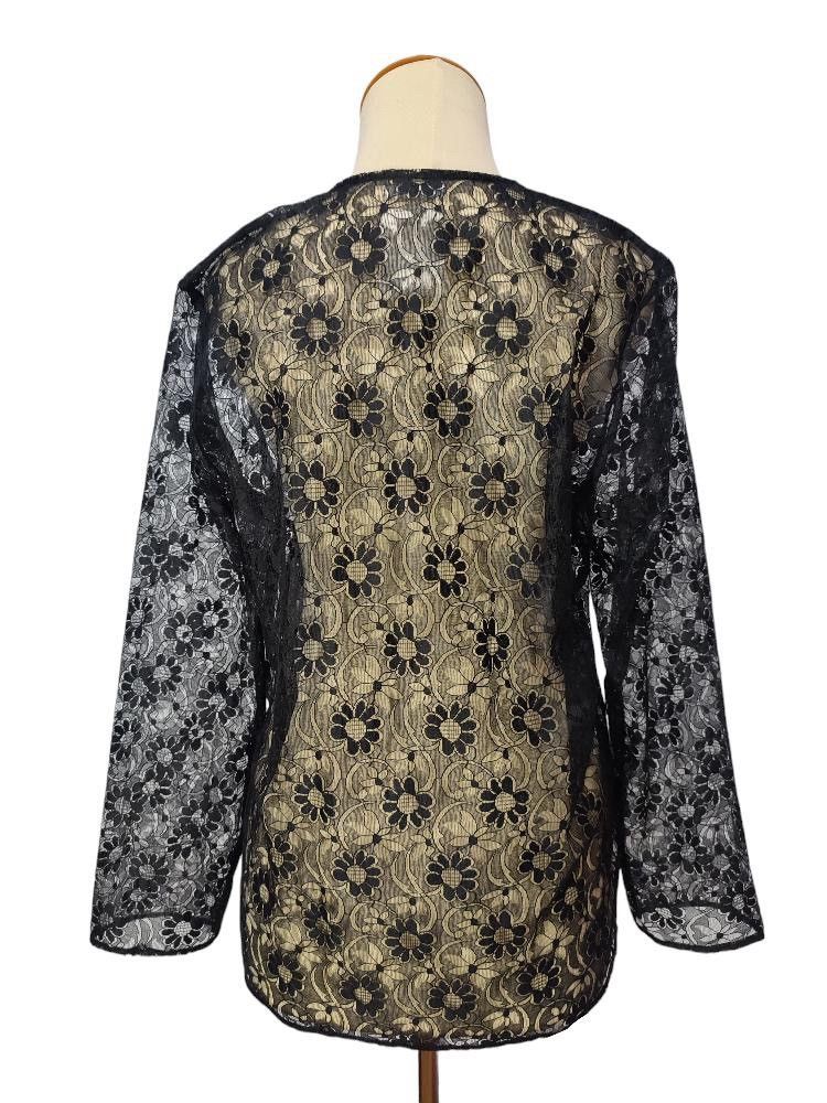 Comme des Garcons Homme Plus Archive CDG - Flower Jacquard Mesh Top Size M / US 6-8 / IT 42-44 - 2 Thumbnail