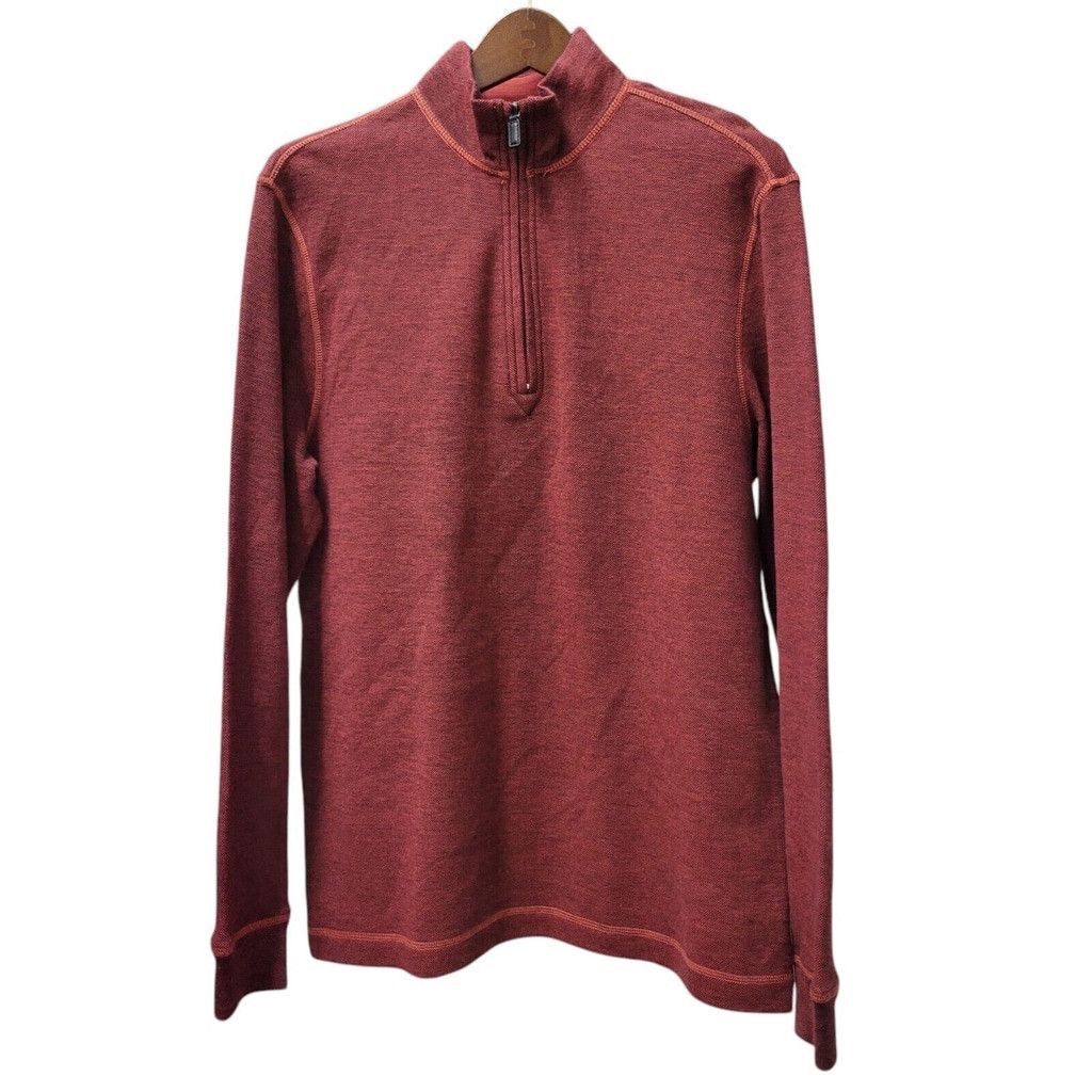BUGATCHI Bugatchi Men's Quarter Zip Henley Long-Sleeve Shirt Small Size US S / EU 44-46 / 1 - 4 Thumbnail