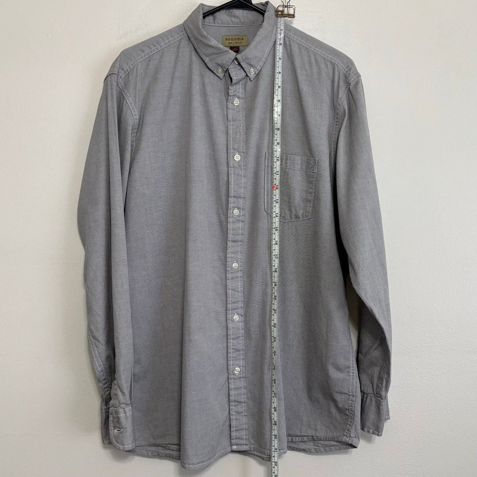 Other Sonoma Gray Long Sleeve Button Down Shirt Size Large Size US L / EU 52-54 / 3 - 2 Thumbnail