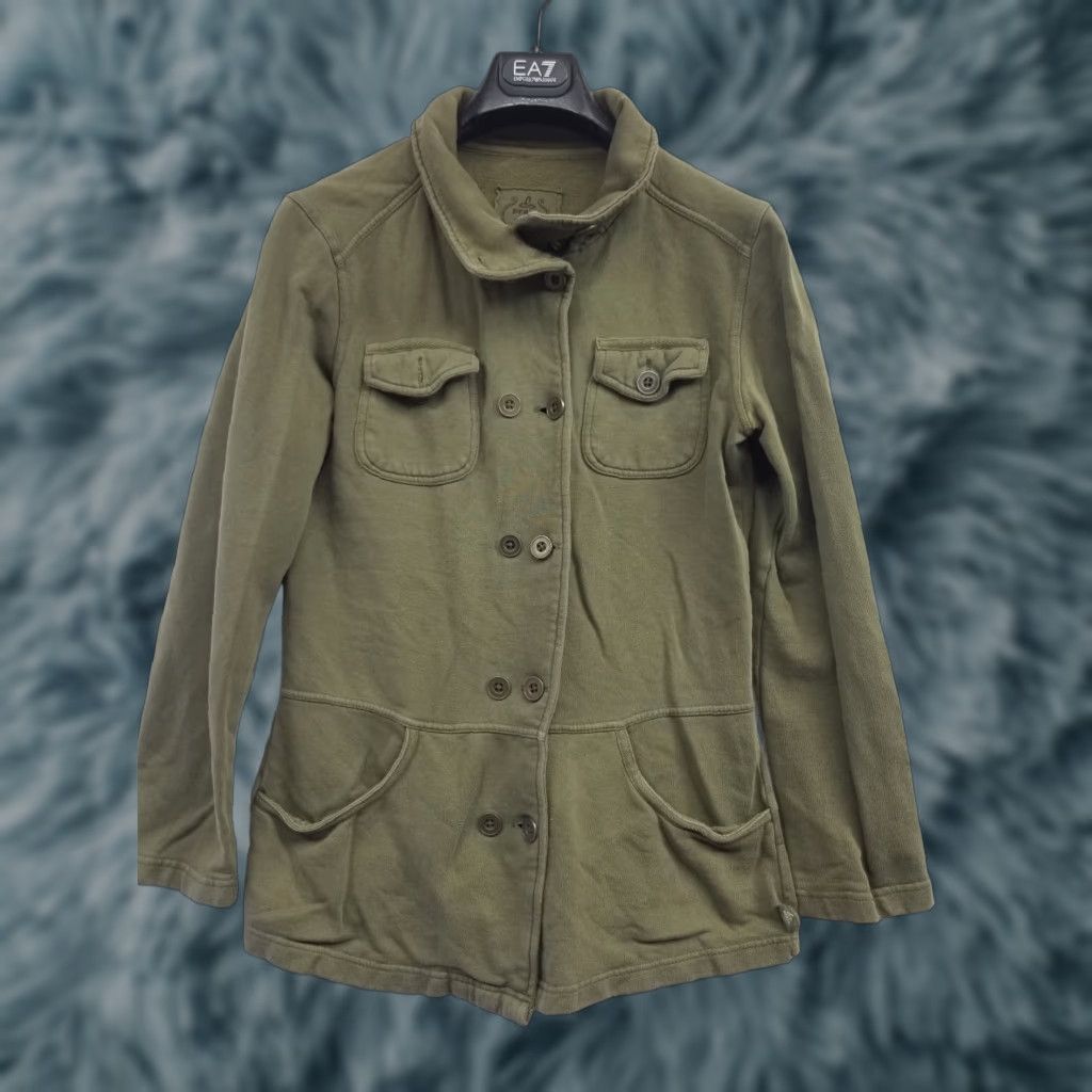 Prana prAna Women's Green Button Up Jacket Shirt Size Medium Casual Formal Travel Jacket Long Sleeve Pockets Collared Knit Cotton Solid Outdoor Vintage No Size M / US 6-8 / IT 42-44 - 1 Thumbnail