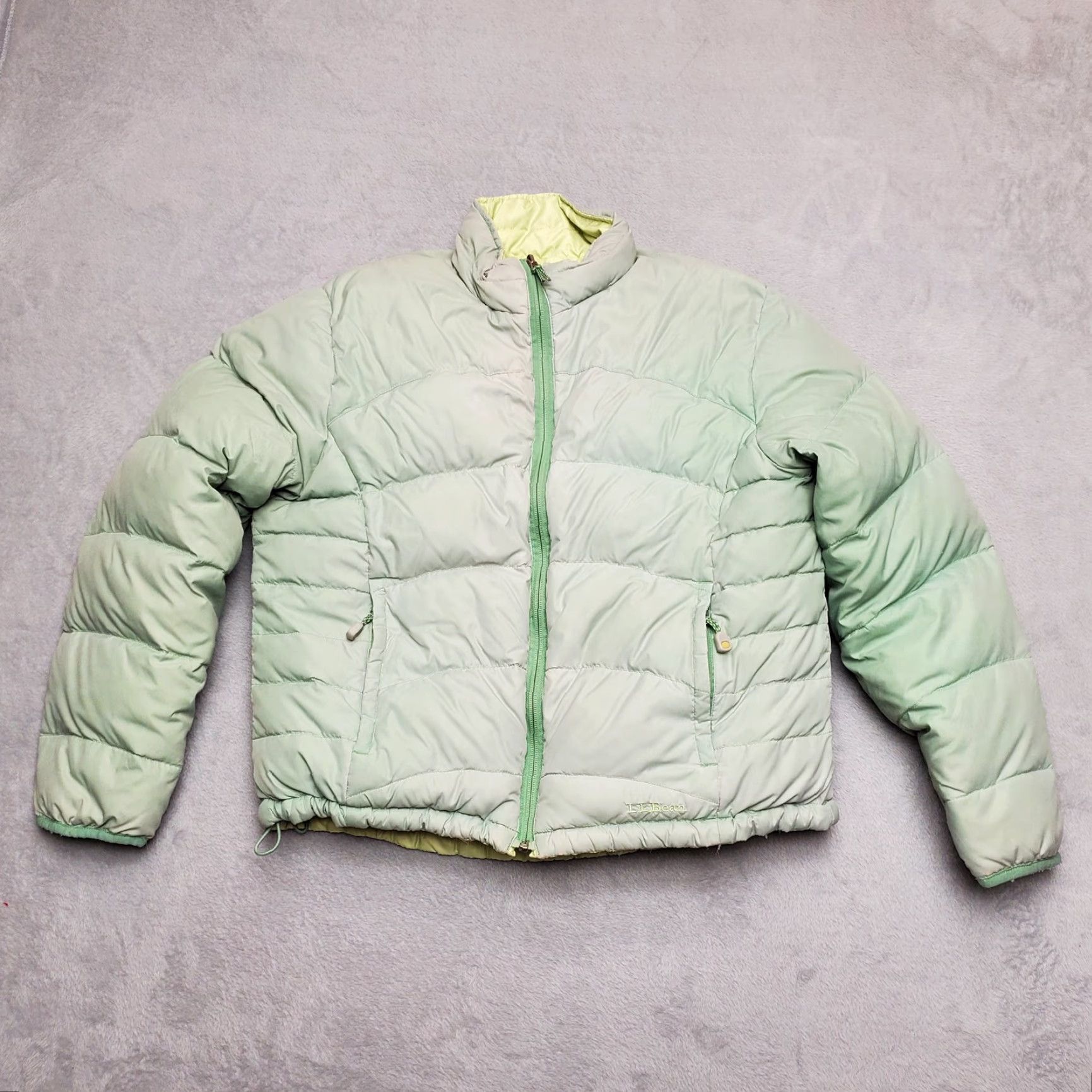 Vintage LL BEAN Down Jacket Womens Large Green Puffer Reversible Outdoors Ski Snowboard Jacket Womens L Green Puffer Reversible Down Jacket LL BEAN Size L / US 10 / IT 46 - 2 Thumbnail