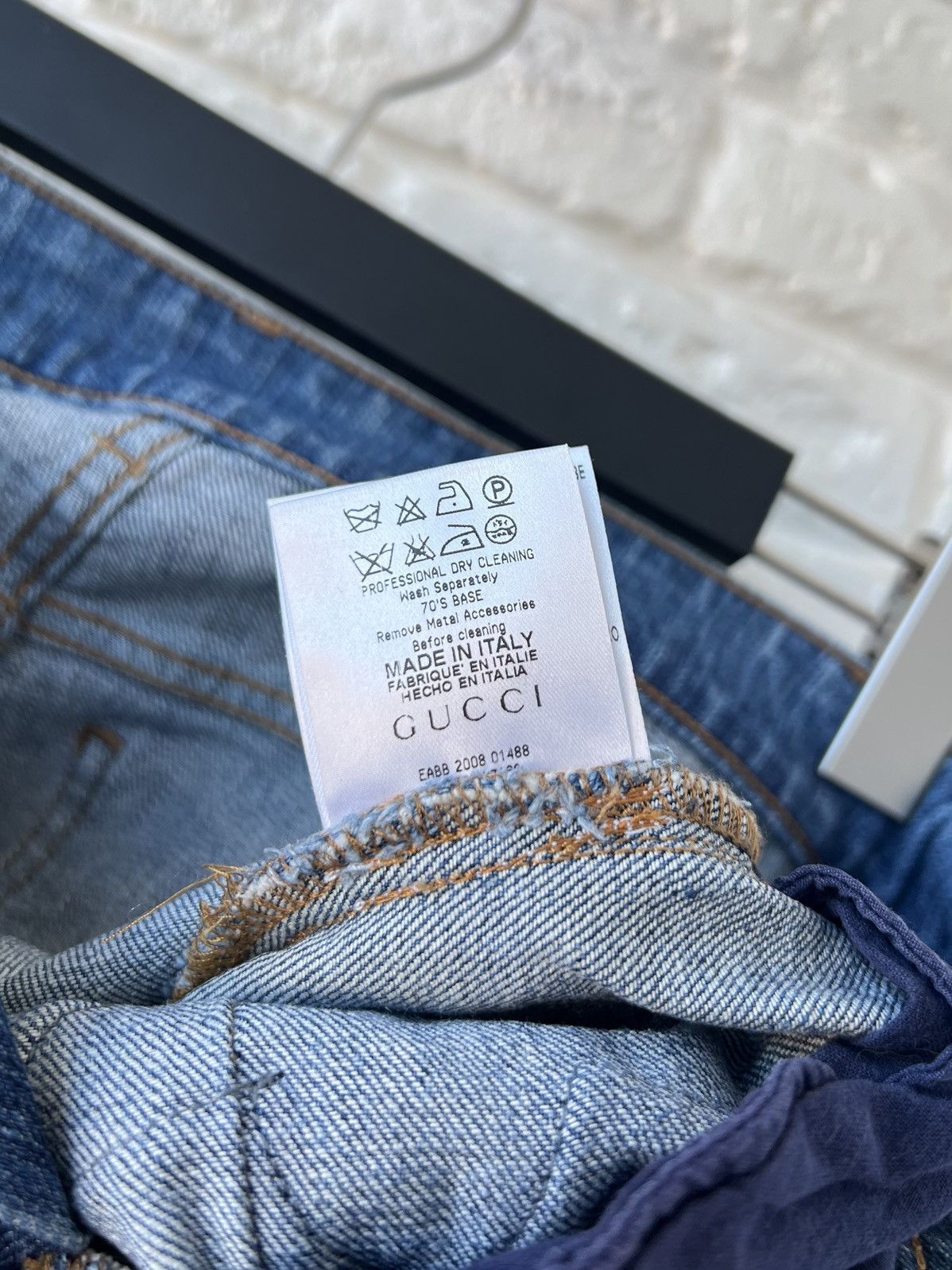 Gucci Gucci Floral Lace Embellished Denim Blue Jeans Size 26" / US 2 / IT 38 - 11 Thumbnail