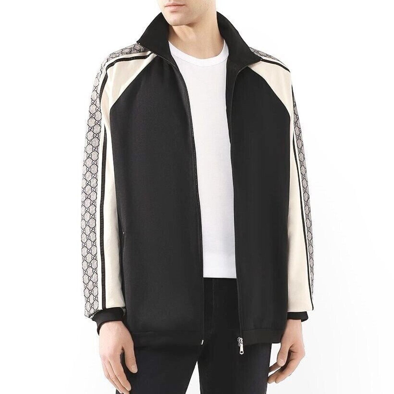 Gucci Gucci Black Oversized Technical Jersey Bomber Track Jacket S Size US S / EU 44-46 / 1 - 5 Thumbnail