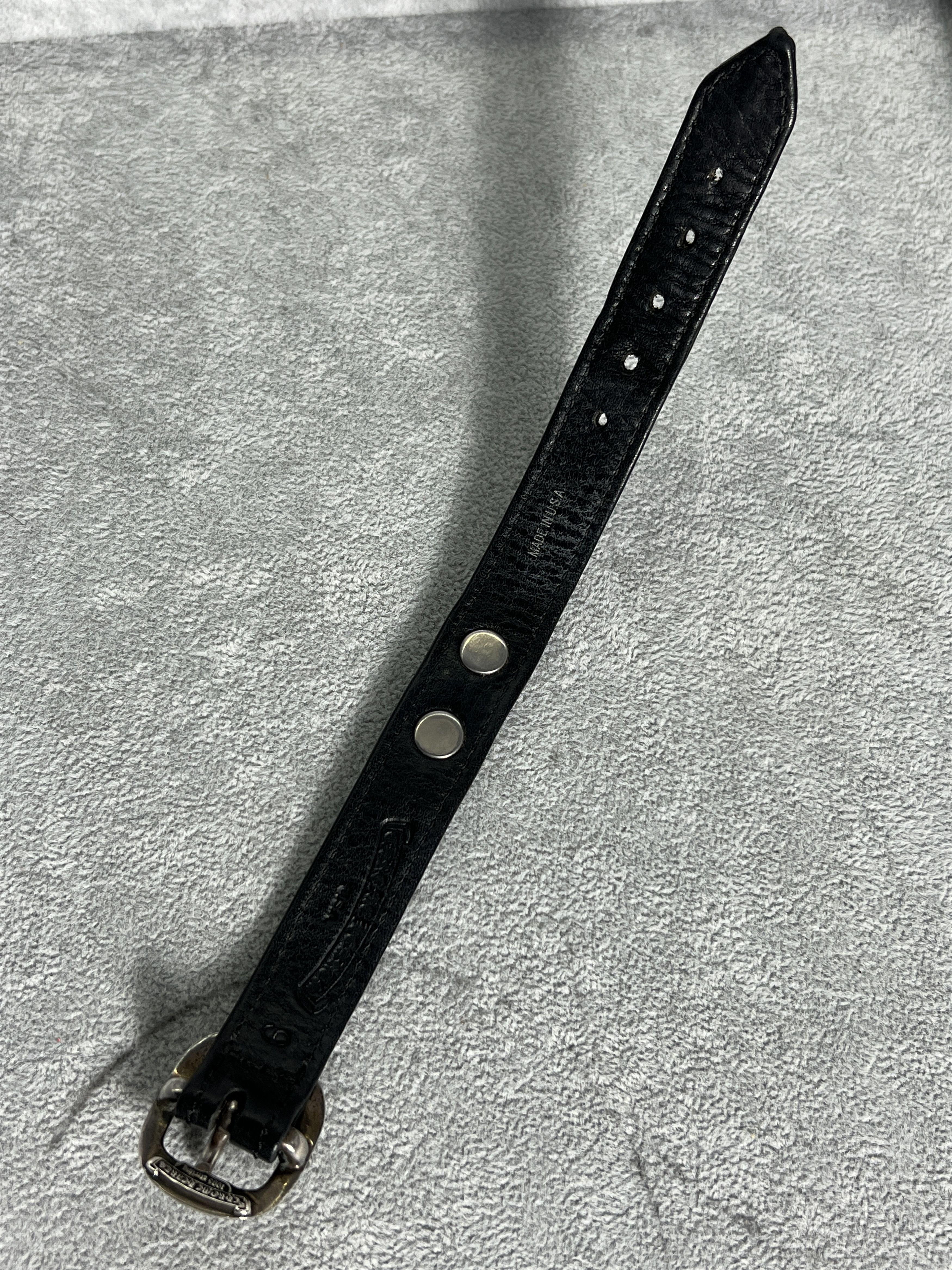 Chrome Hearts Chrome Hearts Leather Bracelet Cross Buckle 925 Size ONE SIZE - 8 Thumbnail