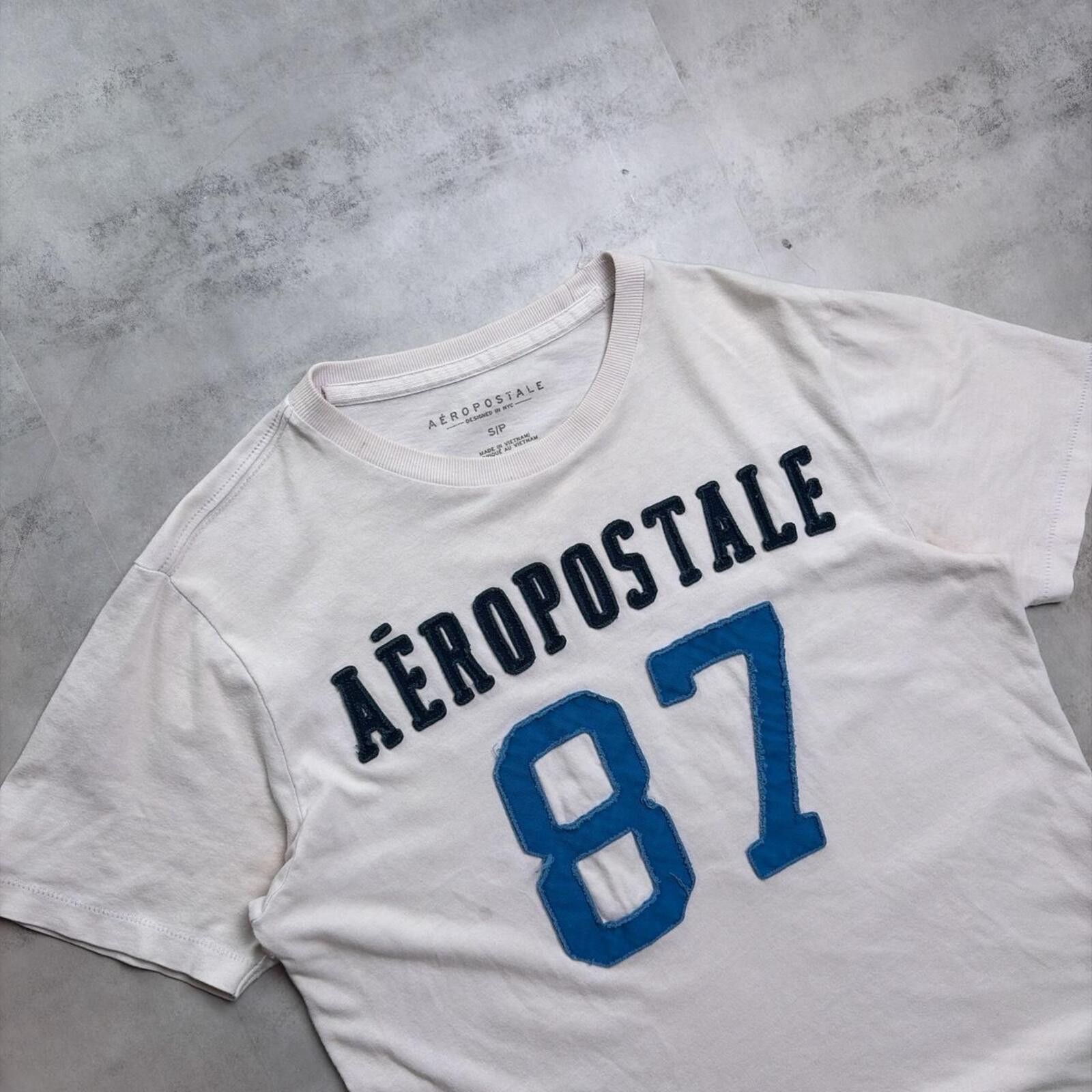 Aeropostale Y2K White Aeropostale Grunge Skater Surf T-Shirt Size US S / EU 44-46 / 1 - 5 Thumbnail