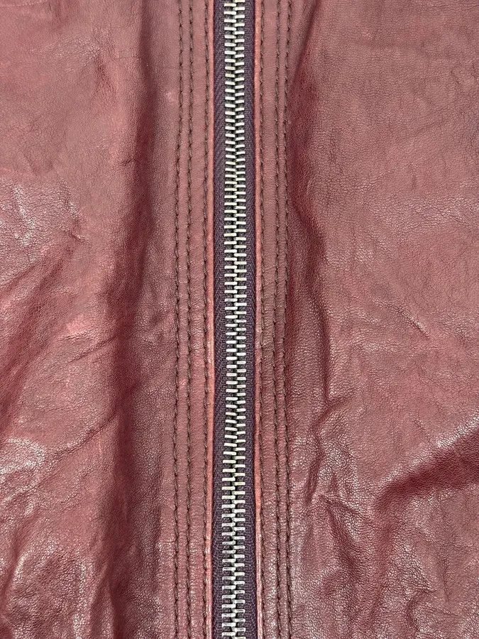 Dolce & Gabbana AW2011 Dolce & Gabbana Bordeaux Red Leather Jacket Size US L / EU 52-54 / 3 - 10 Thumbnail