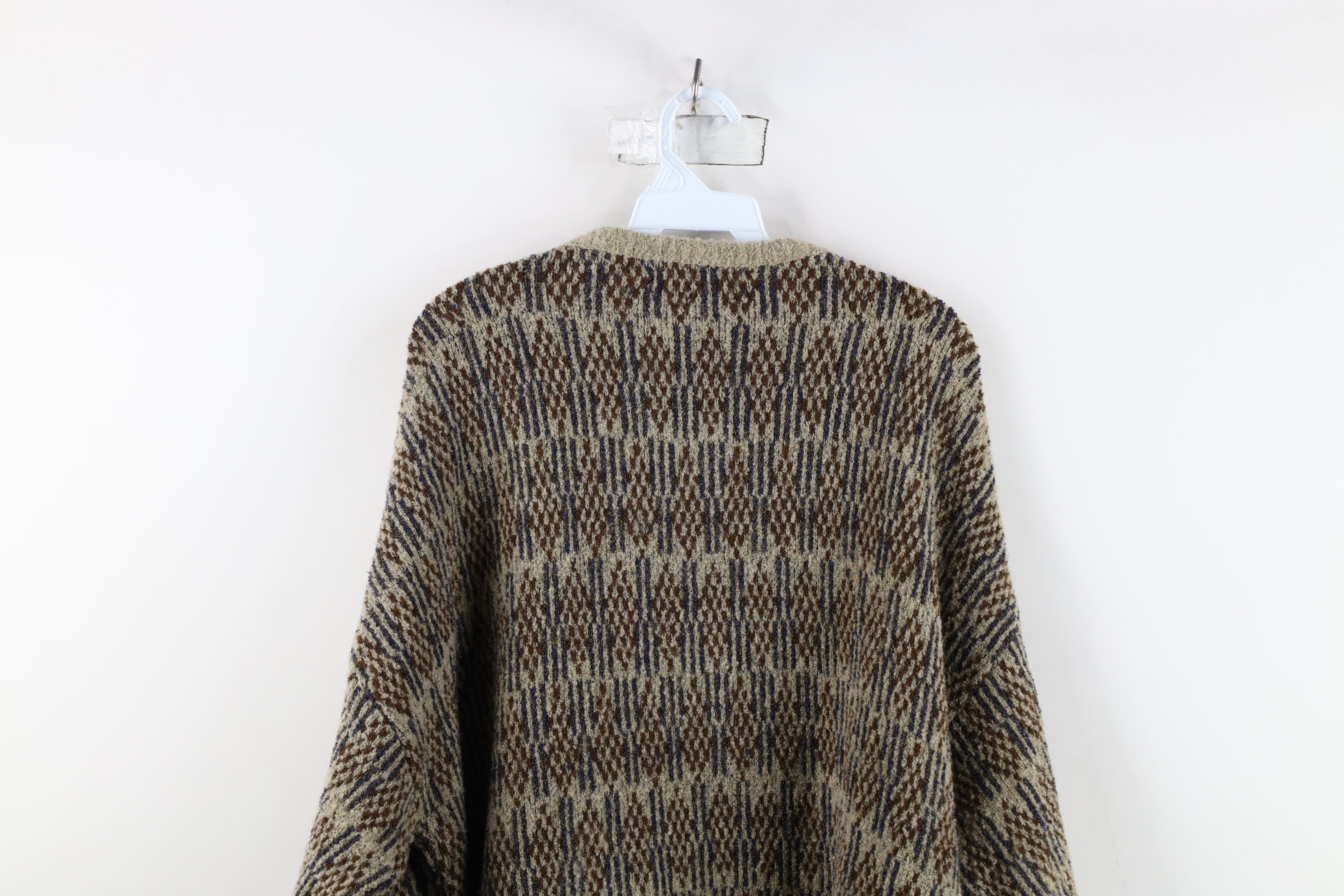 Vintage Vintage 90s Streetwear Wool Blend Knit V-Neck Sweater USA Size US XL / EU 56 / 4 - 8 Thumbnail