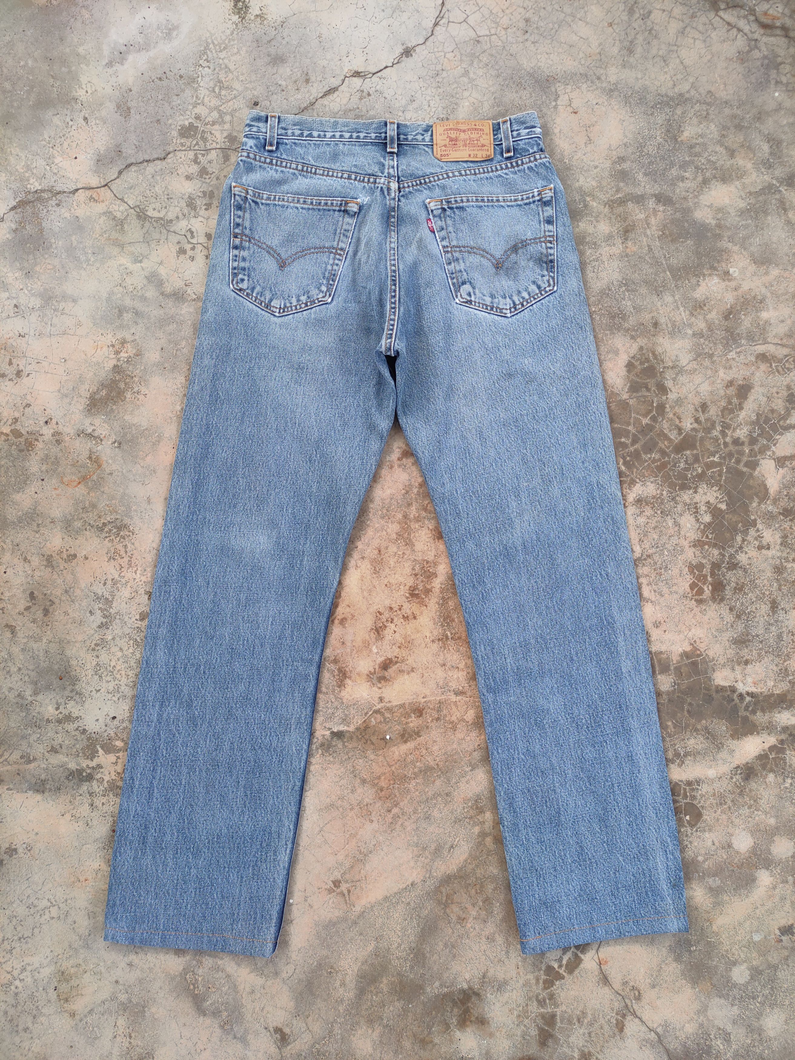 Levi's Vintage Clothing W32 LEVI'S 505 FADED DISTRESSED DENIM JEAN PANTS Size US 32 / EU 48 - 6 Thumbnail