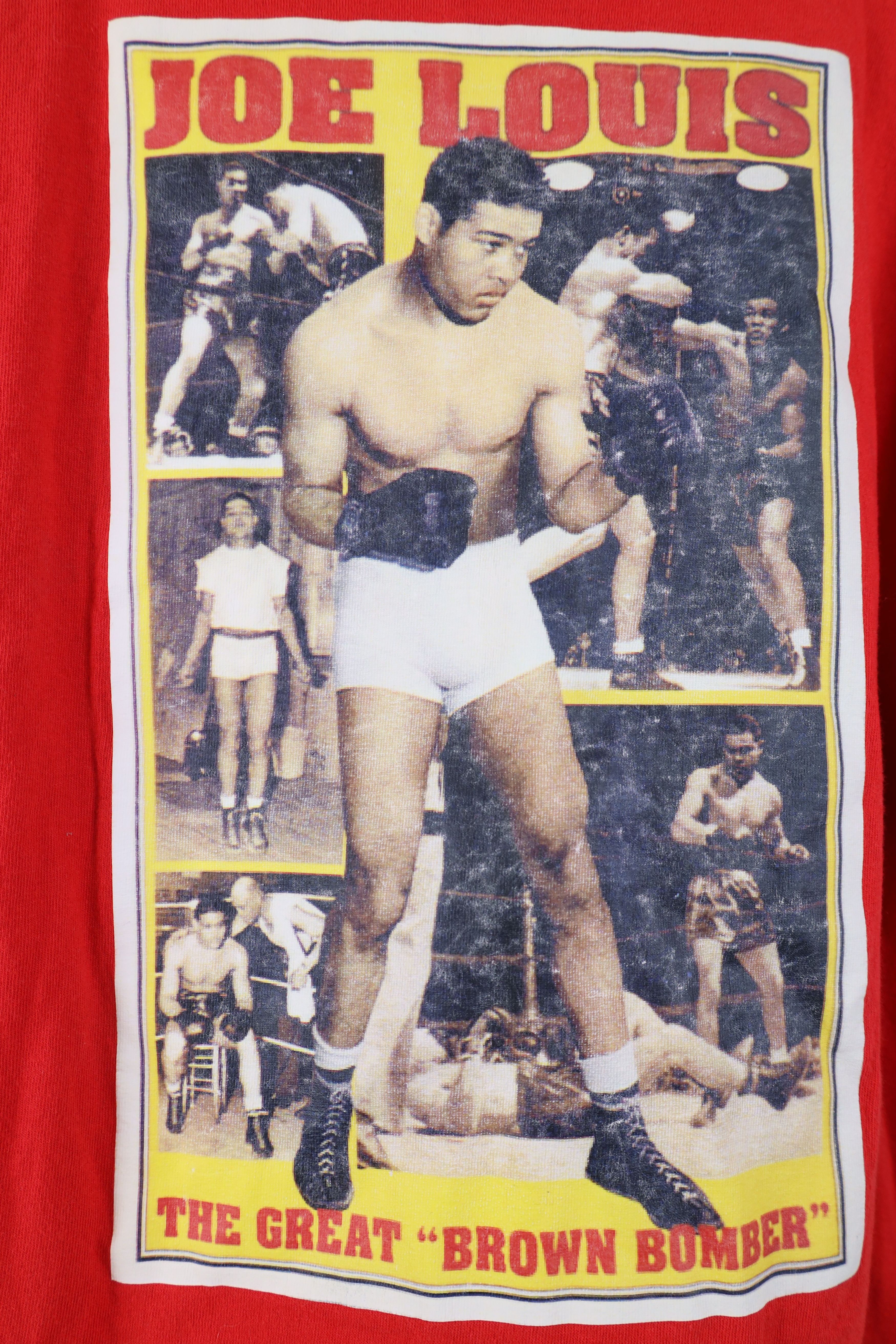 Vintage Vintage 90s Y2K Joe Louis The Great Brown Bomber T-Shirt Size US XXL / EU 58 / 5 - 12 Thumbnail