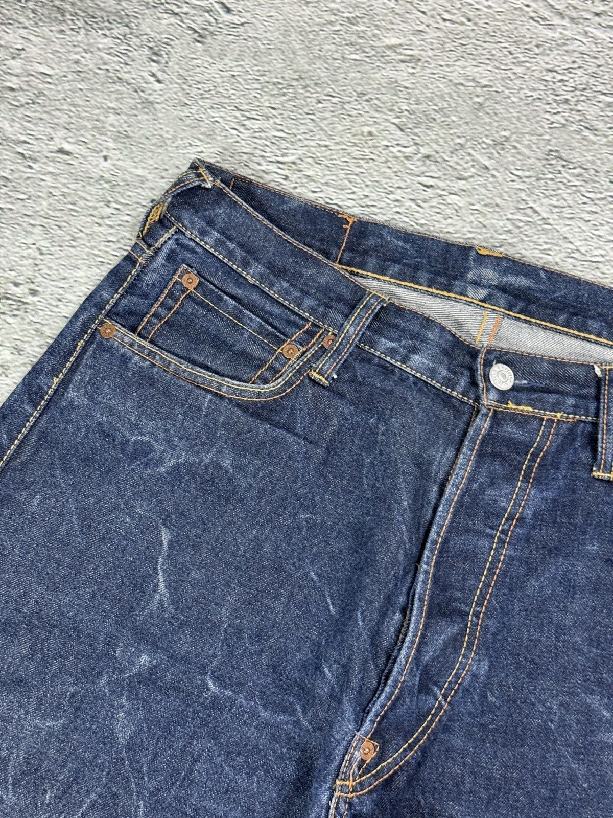 Evisu Evisu jeans big logo seagull selvedge denim Y2K navy blue Size US 34 / EU 50 - 7 Thumbnail