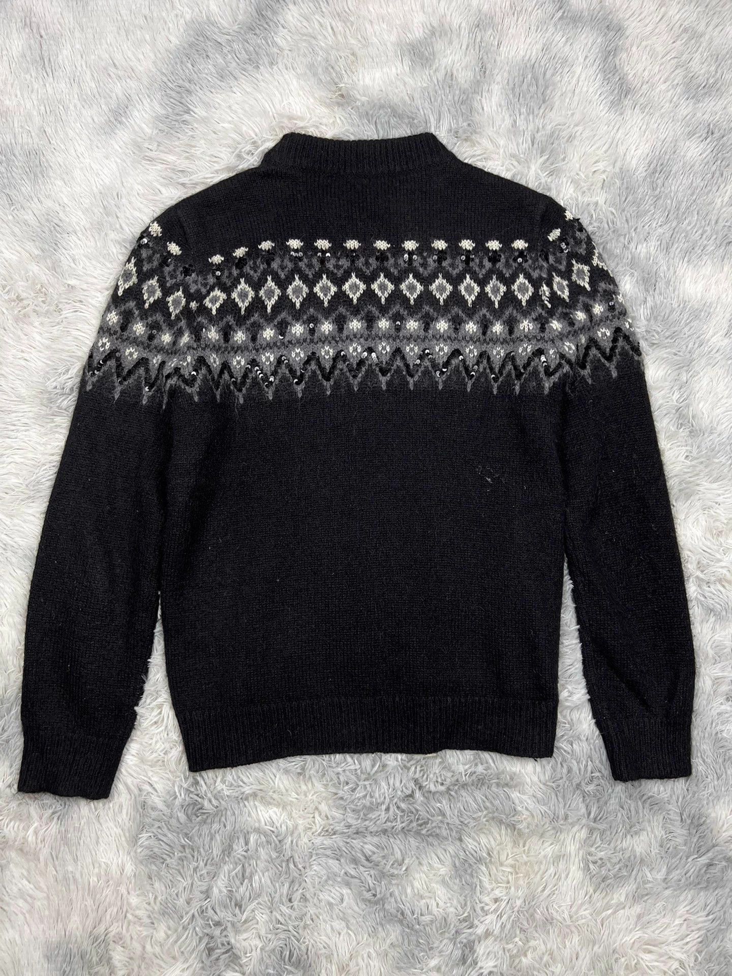 Saint Laurent Paris Saint Laurent SLP Jacquard Sequin Sweater Size US M / EU 48-50 / 2 - 2 Thumbnail