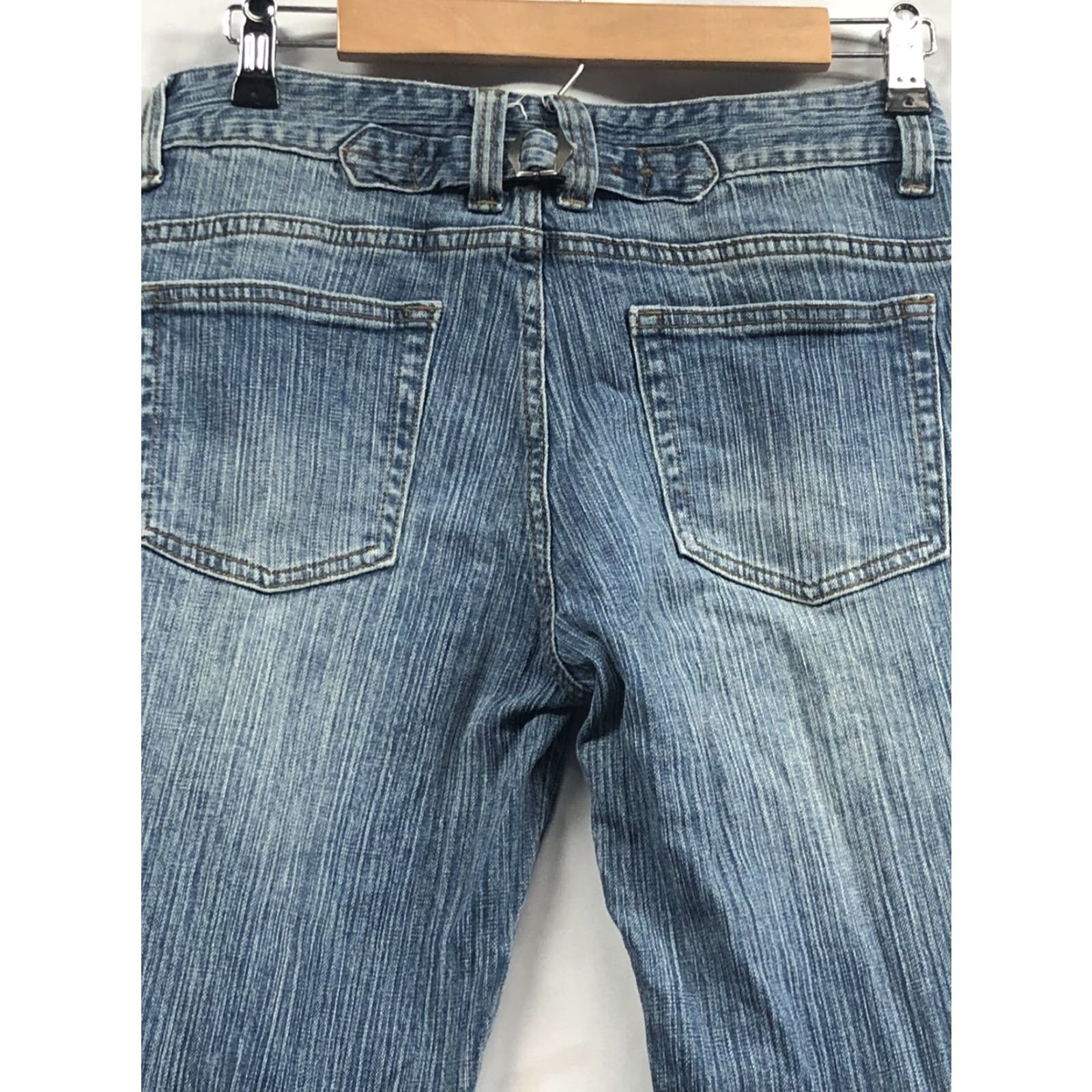 Vintage J. Galt Jeans Womens Flared Legs Y2k Size S Small 99% Cotton 1% Elastan Blue Wide-Leg Jeans Womens Size 28" / US 6 / IT 42 - 3 Thumbnail
