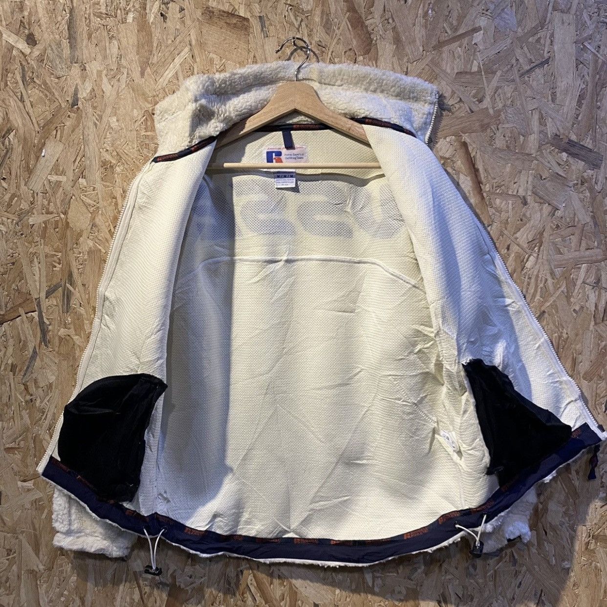 Russell Athletic × Vintage Vintage 90s Russell Athletic Fleece Jacket Spell Out Size US M / EU 48-50 / 2 - 4 Thumbnail