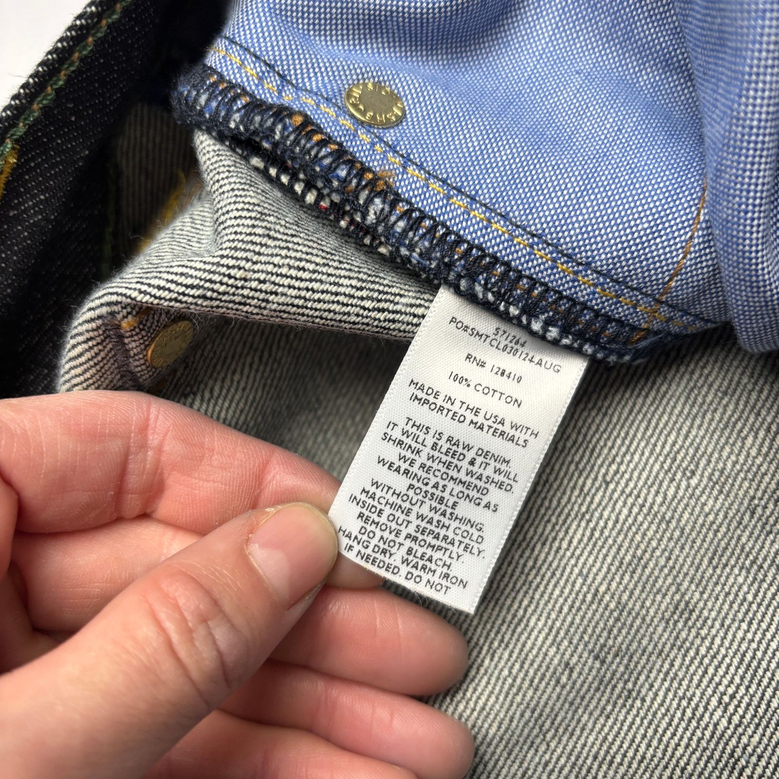 Sid Mashburn $295 Sid Mashburn Japanese Selvedge Rigid Denim 34x32 Jeans Size US 34 / EU 50 - 6 Thumbnail