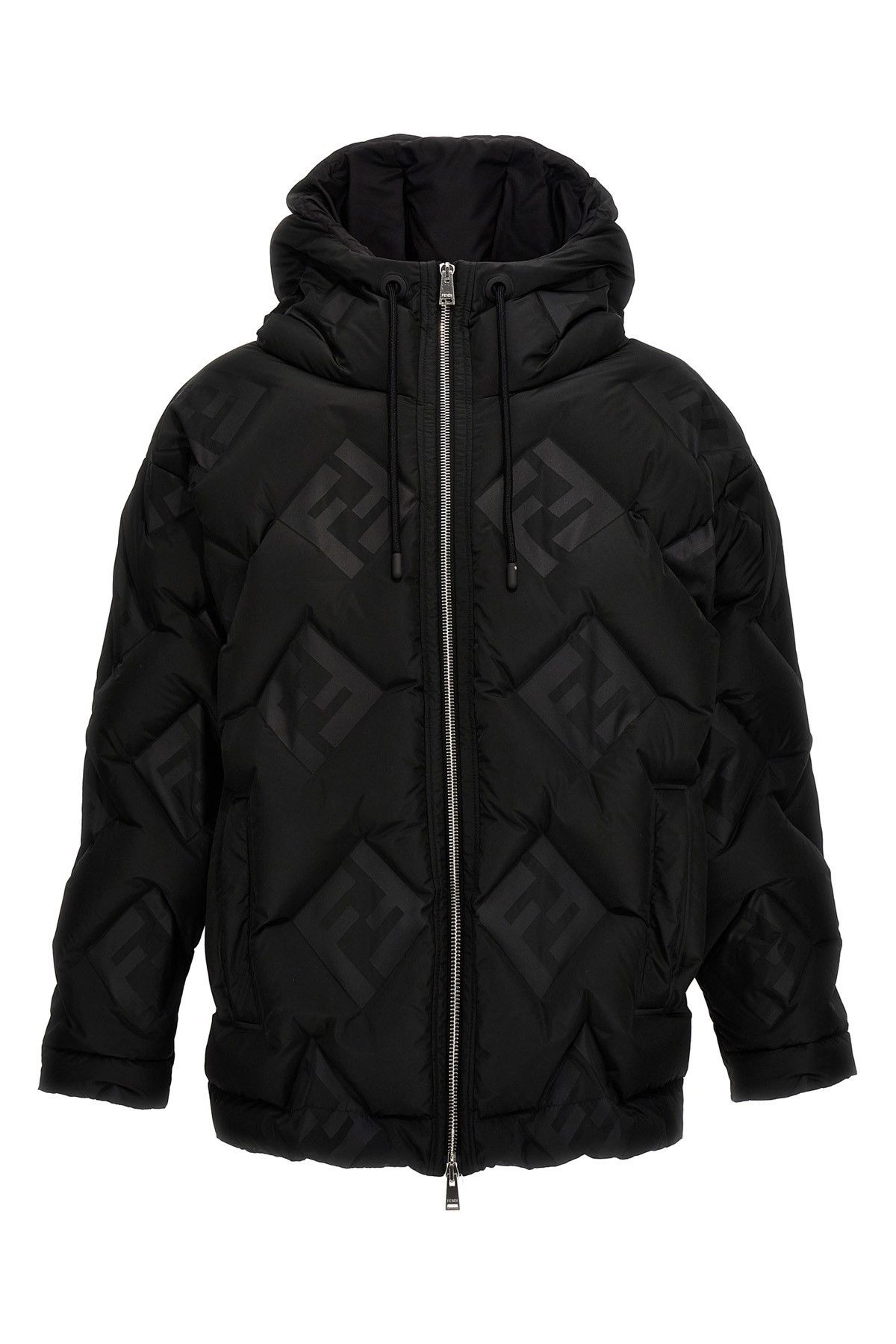 image of Fendi Ff Down Jacket in Black, Men's (Size XL)