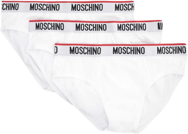 Moschino o1y0225 Size : L / Logo 3 Piece Brief in White Size ONE SIZE - 2 Thumbnail