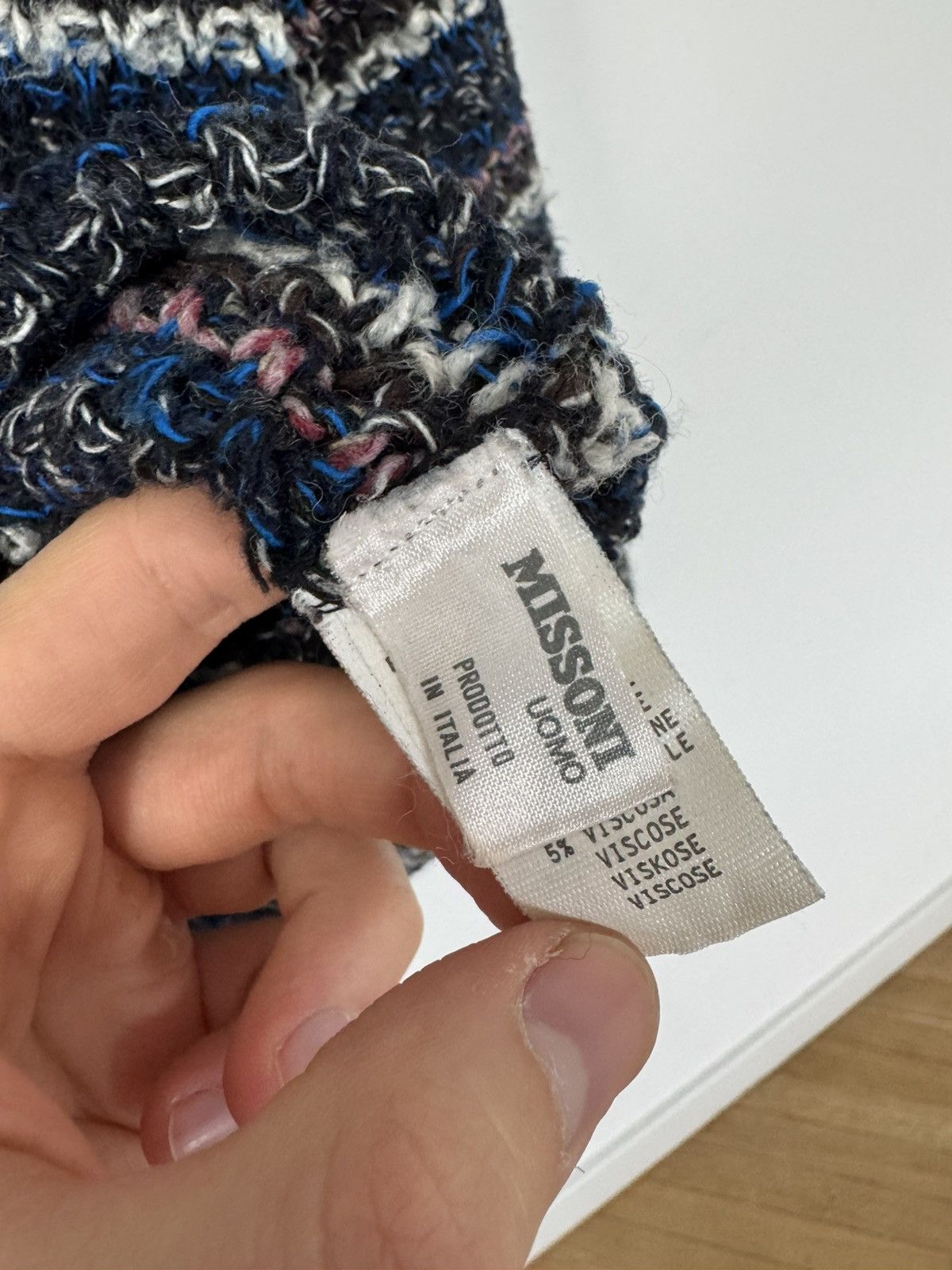 Missoni Missoni Rare Sweater Knitted Wool Lana Multicolor 1/4 Zip Size US XL / EU 56 / 4 - 5 Thumbnail