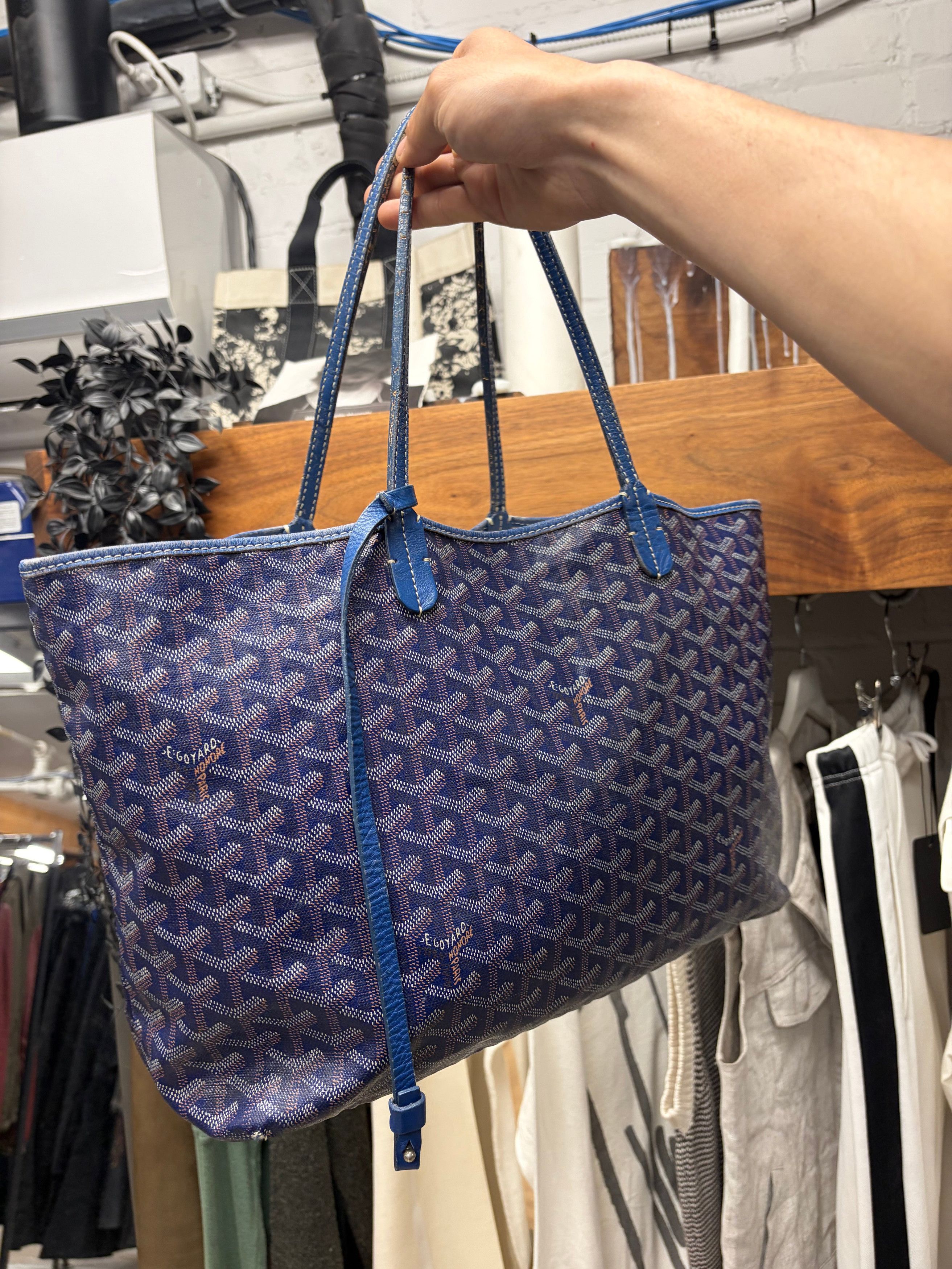 Goyard Goyard ‘ST Louis PM’ Blue Monogram Tote Bag Size ONE SIZE - 4 Thumbnail