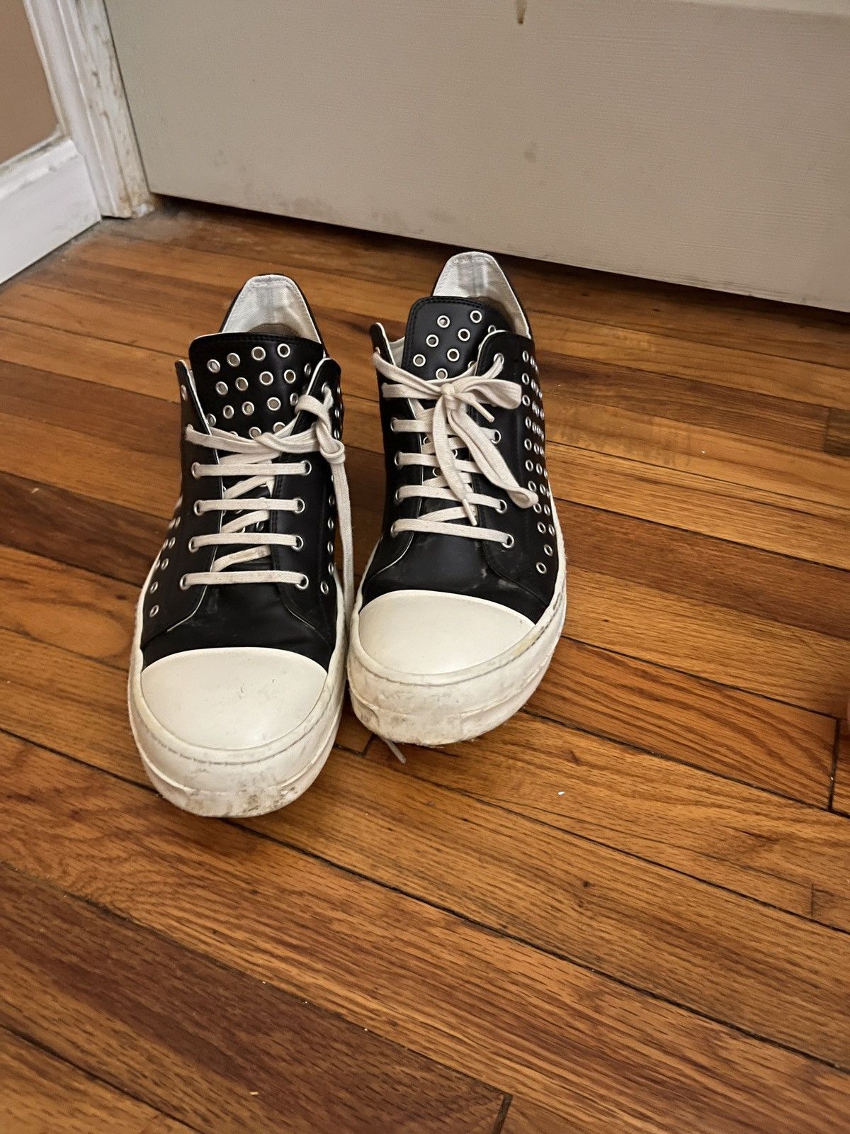 靴 Rick Owens ABSTRACT SOLE CUT SNEAKERS Rick Owens DRKSHDW 