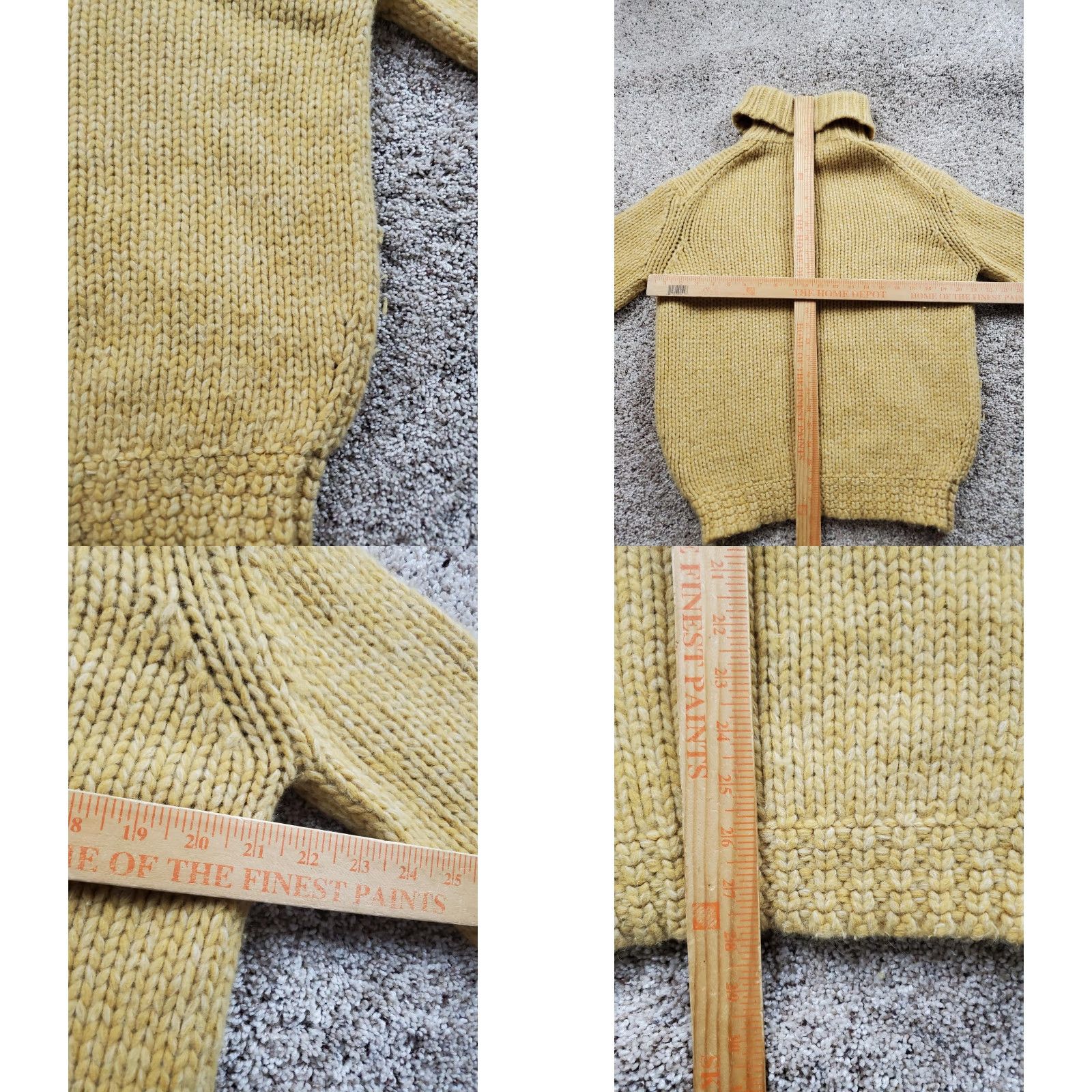 J.Crew J.Crew Sweater Womens Petite Small Turtleneck Lambswool Angora Knit Mustard Size S / US 4 / IT 40 - 8 Thumbnail