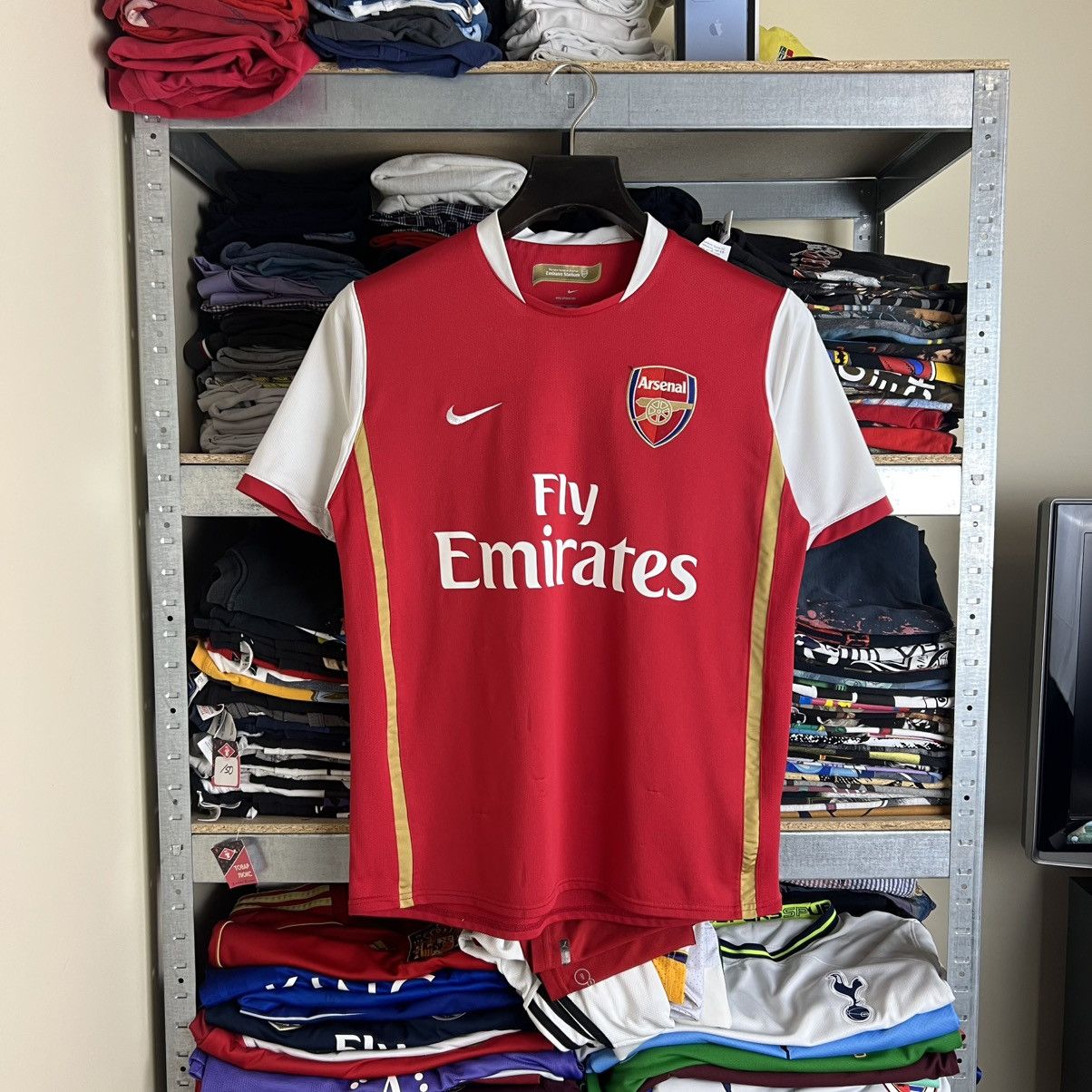 Other Rare! Parry 14 Nike Arsenal Soccer Jersey Shirt 00s Size US M / EU 48-50 / 2 - 2 Thumbnail