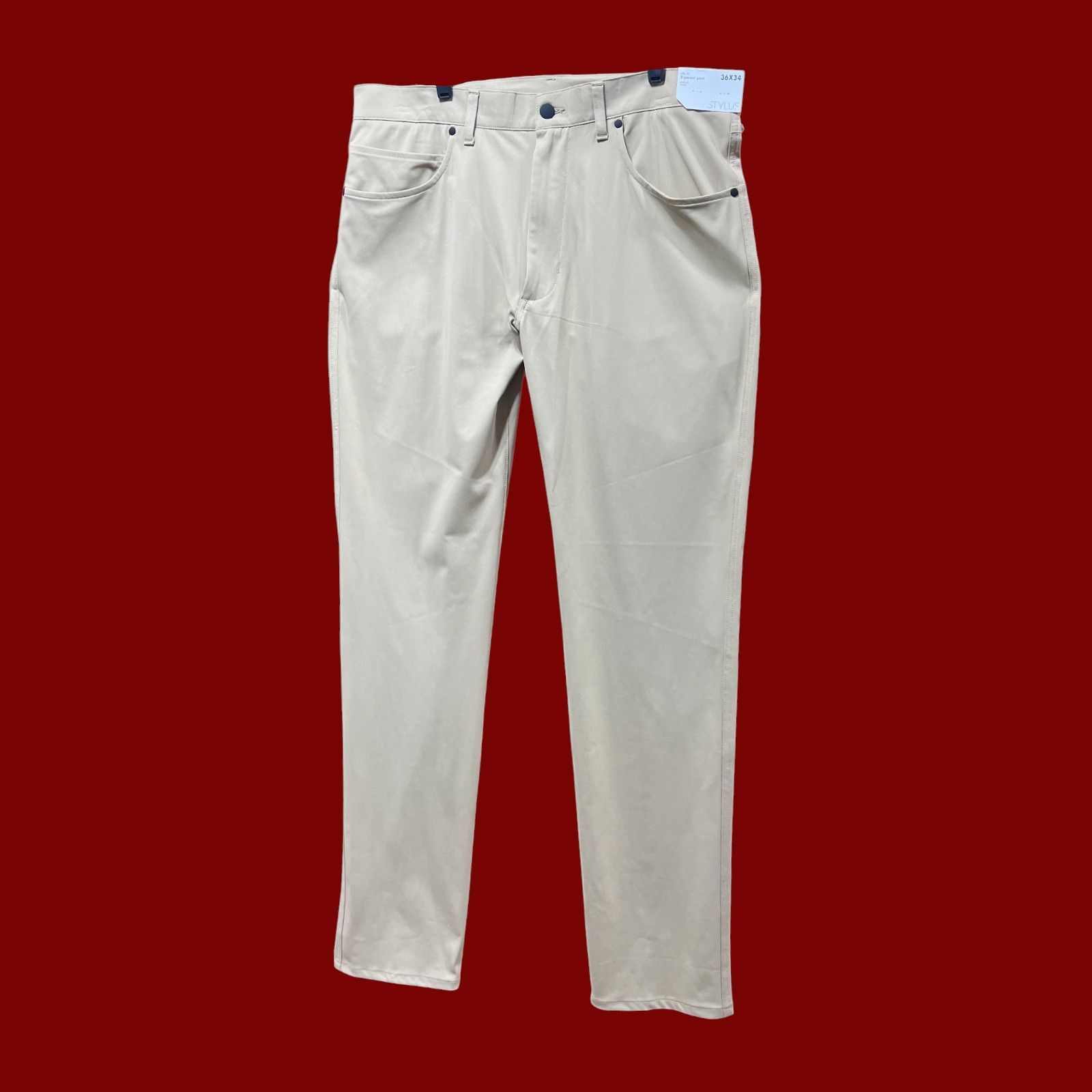 Other Stylus - Men's Slim Fit Flat Front Chino Pants - 5 Pockets - Size US 36 / EU 52 - 16 Thumbnail