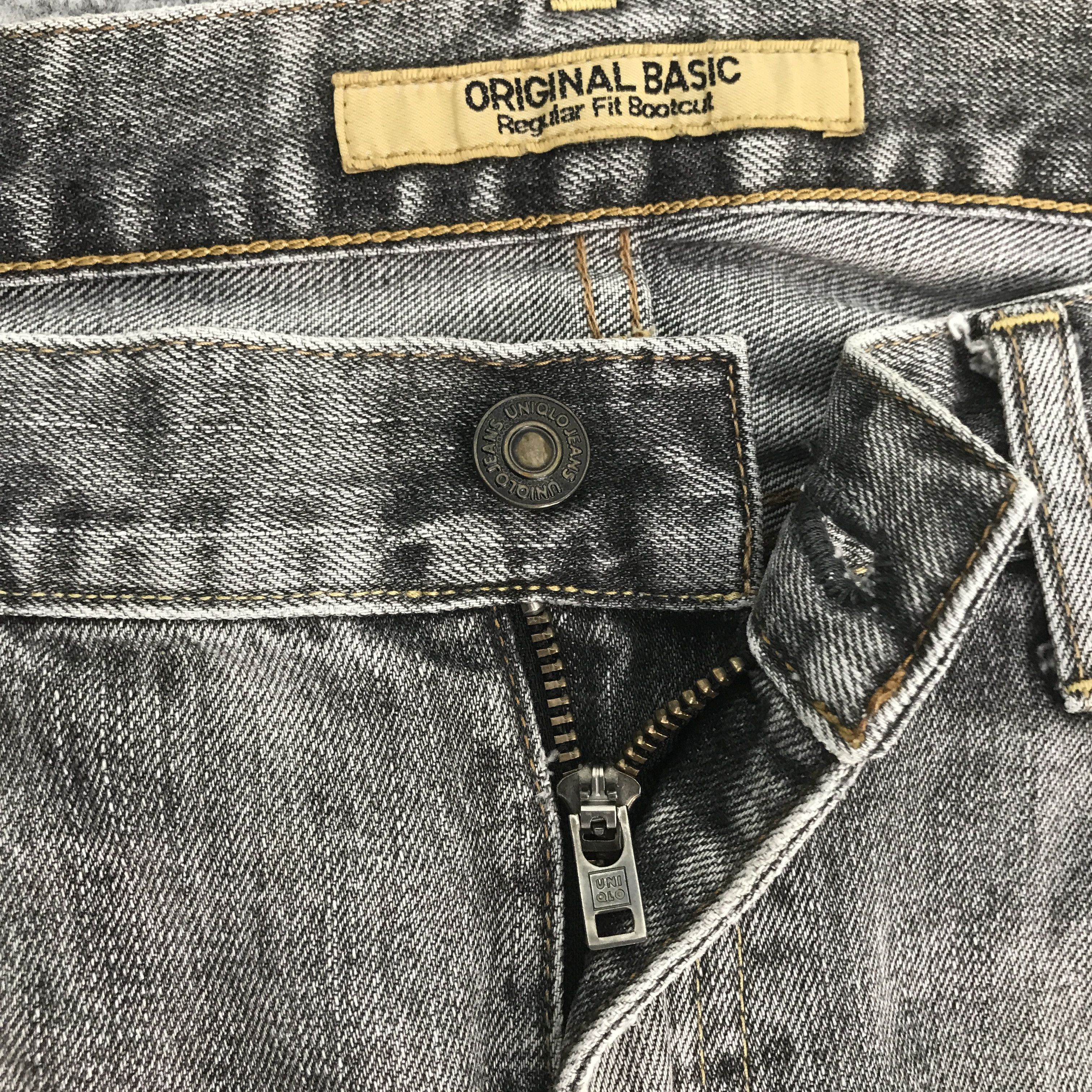 Japanese Brand Flared uniqlo japan Bootcut Denim black pants K54B18 Size US 35 - 12 Thumbnail