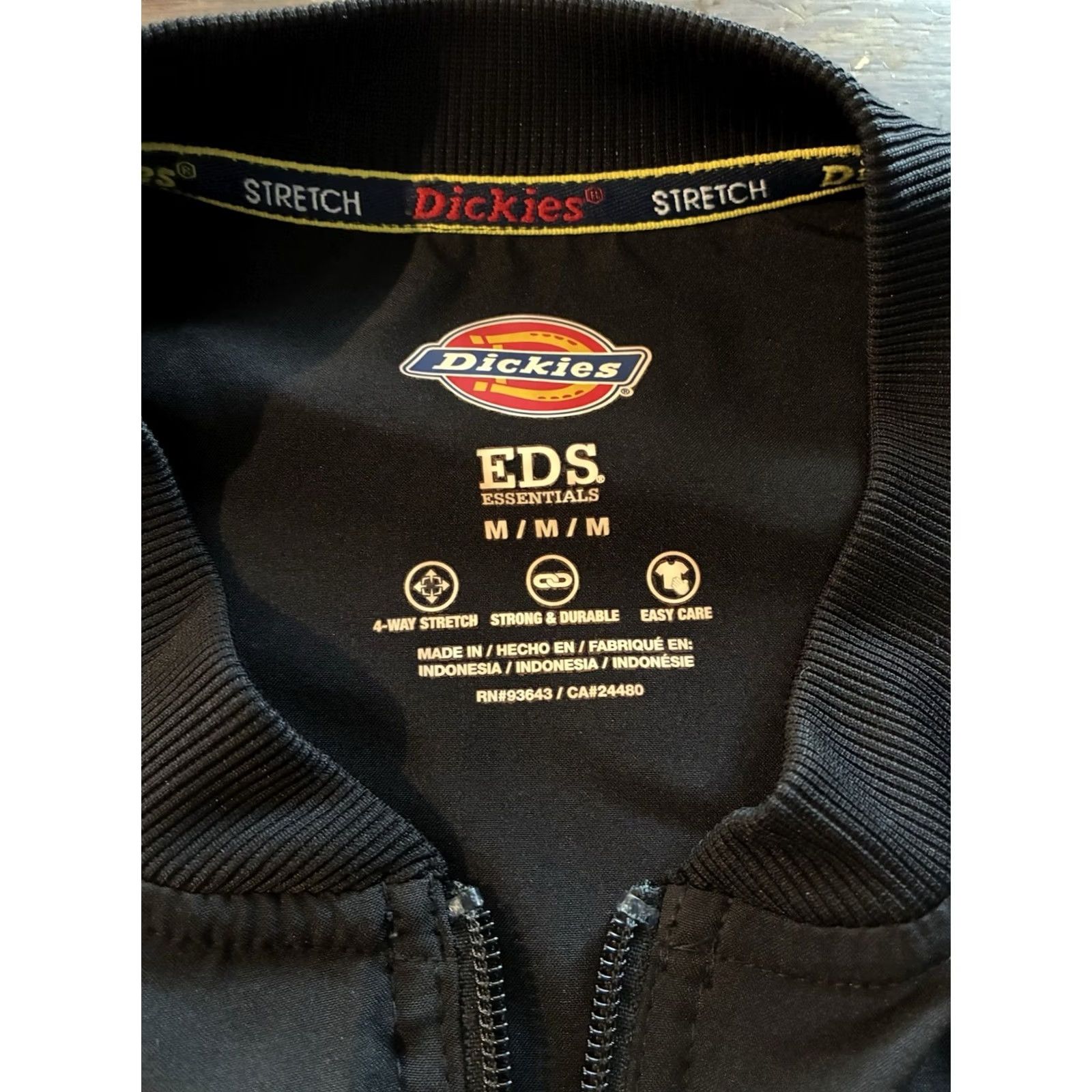 Dickies Dickies scrub Jacket Black Medium 4 Way Stretch Full Zip Mens Size US M / EU 48-50 / 2 - 4 Thumbnail