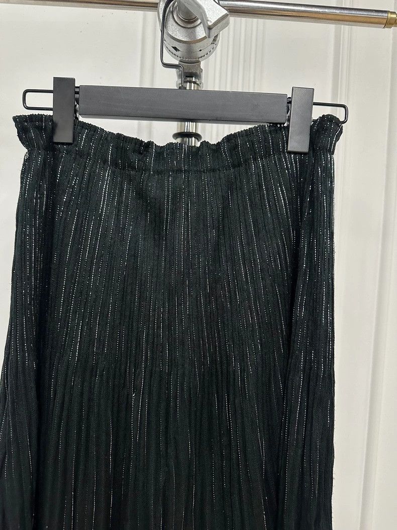 Issey Miyake Issey Miyake A long skirt with silver thread pleats Size 31" - 5 Thumbnail