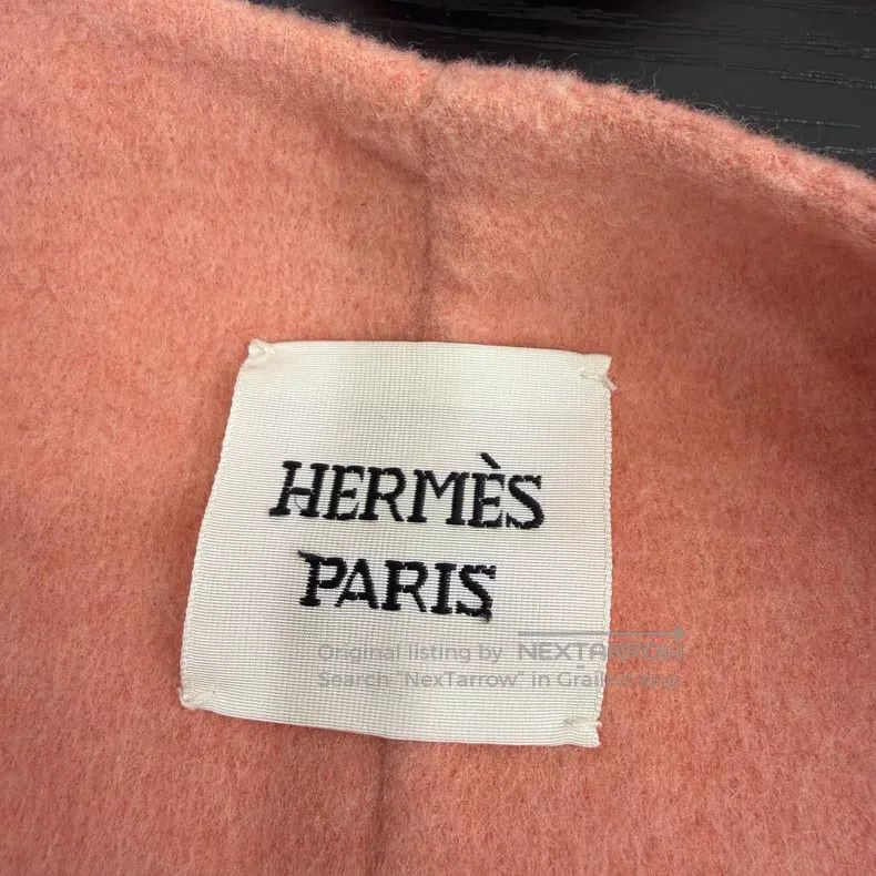 Hermes Hermes Orange-pink cashmere belted mid-length coat Size XS / US 0-2 / IT 36-38 - 4 Thumbnail