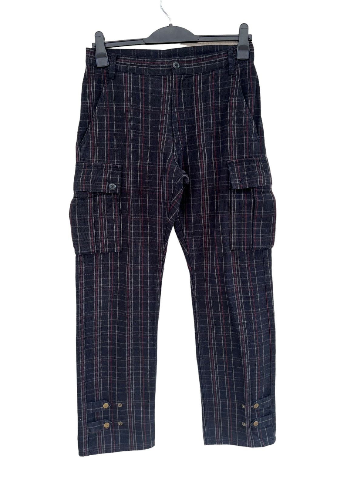 PPFM Vintage PPFM Checks Adjustable Hem Cargo Trouser Pant Size US 30 / EU 46 - 6 Thumbnail