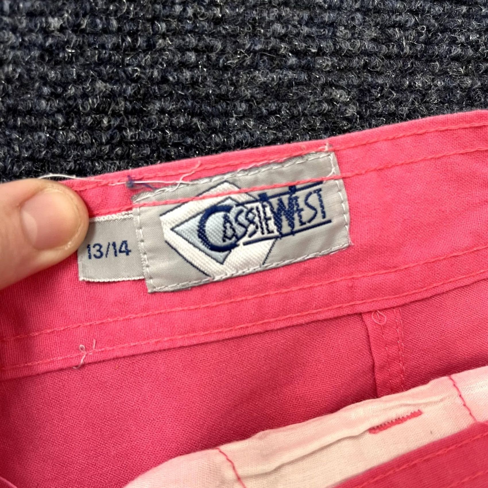 Vintage VINTAGE Cassie West Juniors 13/14 Pink Pleated Chino High Waist Shorts Size 34" / US 12 / IT 48 - 2 Thumbnail