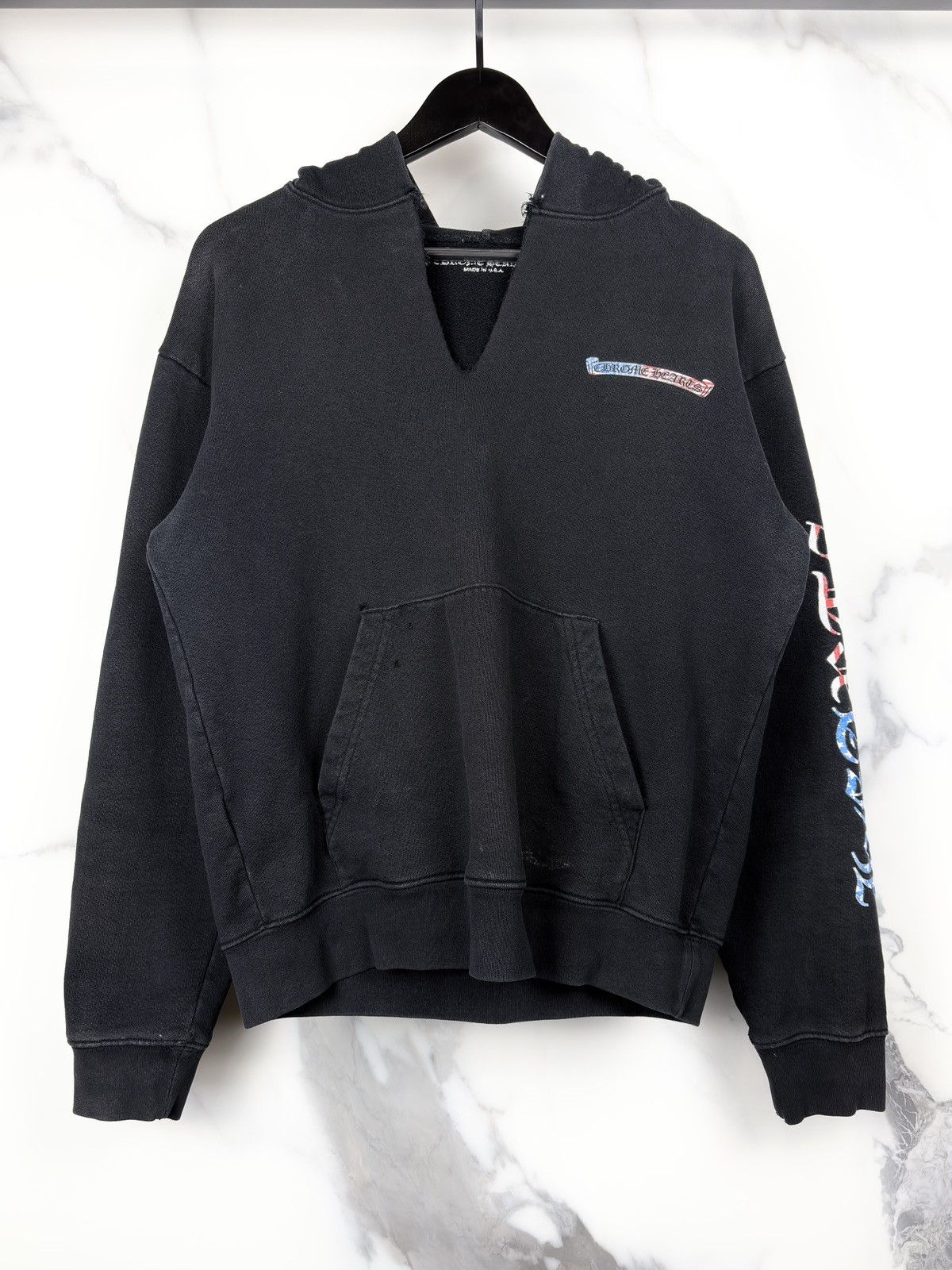 Chrome Hearts Chrome Hearts Thrashed Matty Boy USA Flag Scroll Hoodie Size US M / EU 48-50 / 2 - 2 Thumbnail