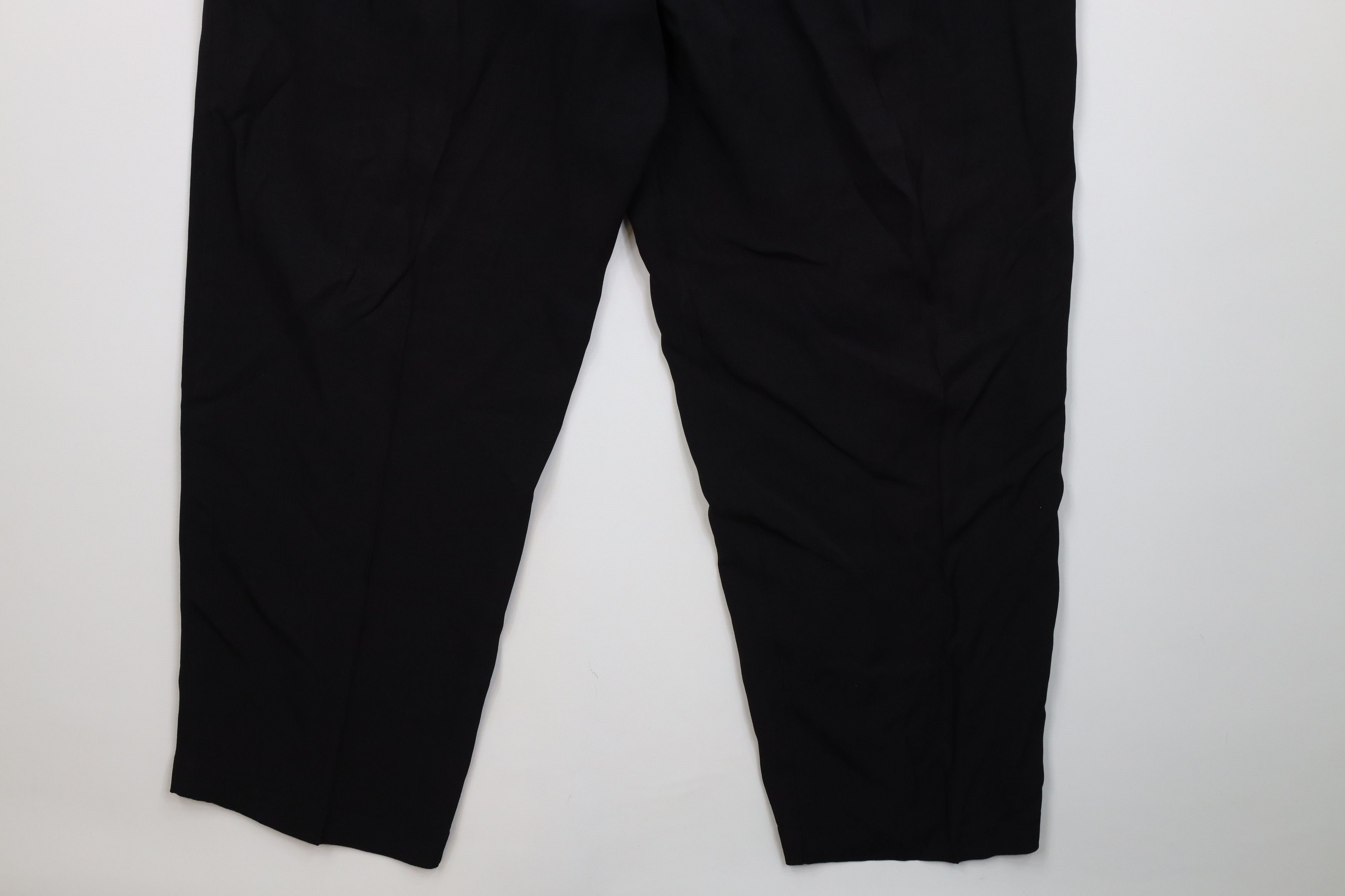 Vintage Vintage 90s Streetwear Gabardine Blend Knit Pants Black USA Size 30" / US 8 / IT 44 - 5 Thumbnail