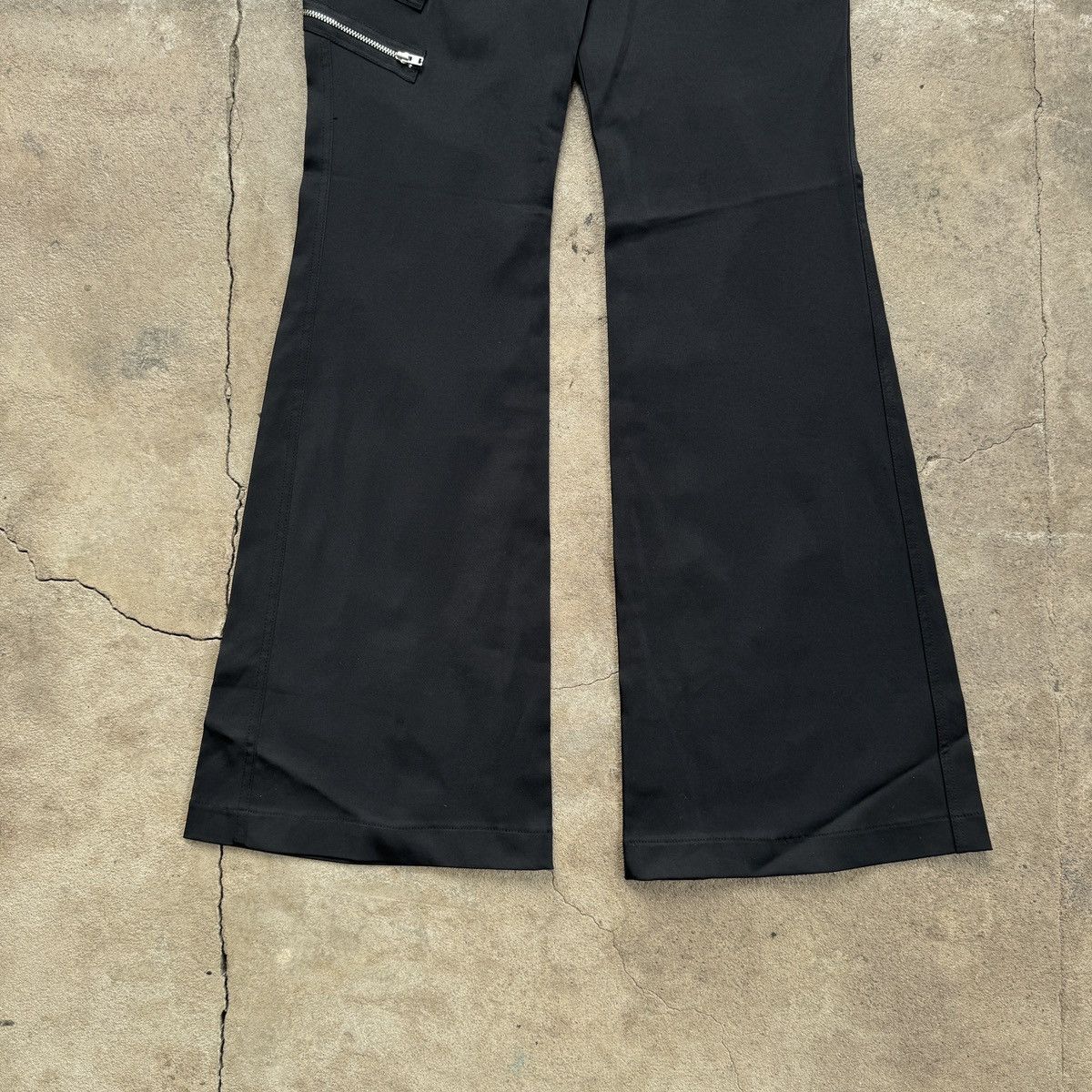 Seditionaries Vintage Y2K Clockhouse Grunge Flared Nylon Pants Size 26" / US 2 / IT 38 - 3 Thumbnail
