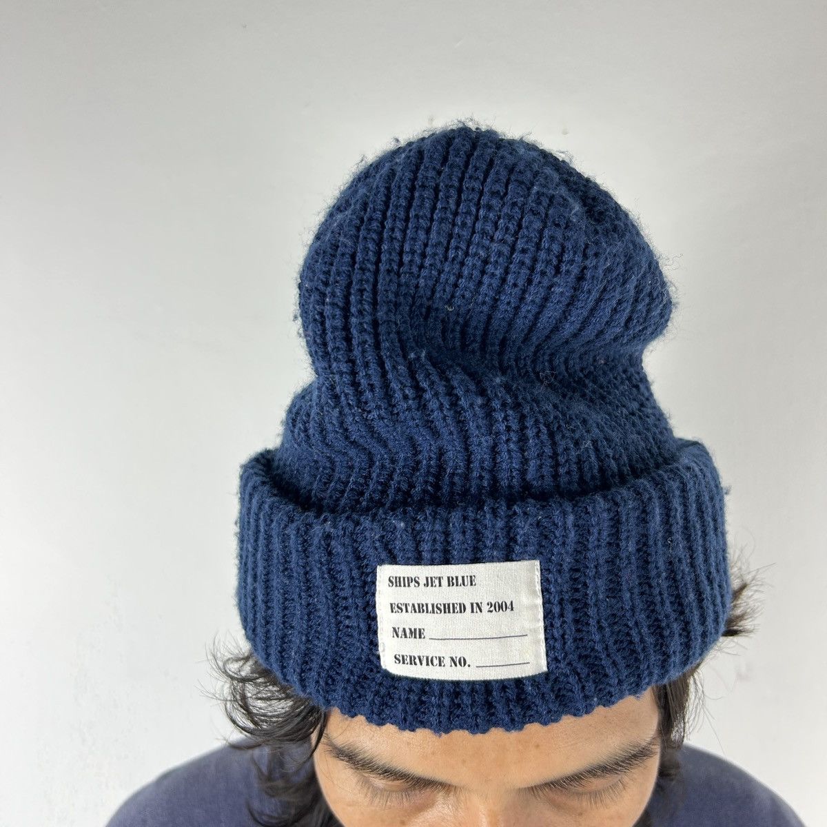 SHIPS × Ships Jet Blue Ships Jet Blue - USN Beanie Size ONE SIZE - 2 Thumbnail