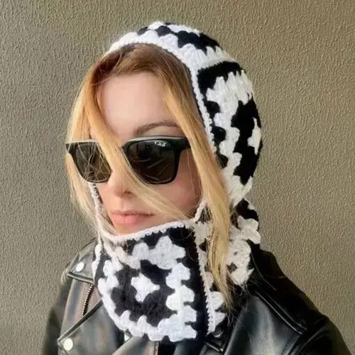 Japanese Brand Hat Soft Crochet Balaclava Warmer Hat Size ONE SIZE - 1 Thumbnail