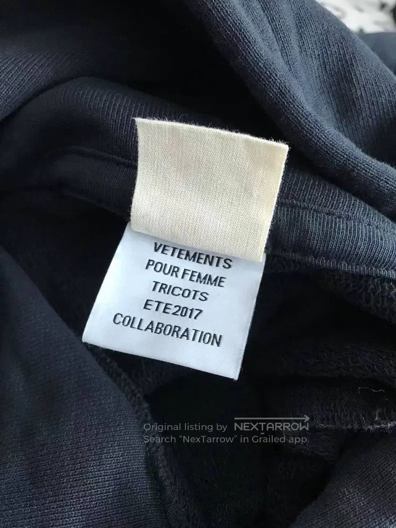 Vetements VETEMENTS Black Ribbon Hoodie Hooded Sweatshirt Size US L / EU 52-54 / 3 - 5 Thumbnail