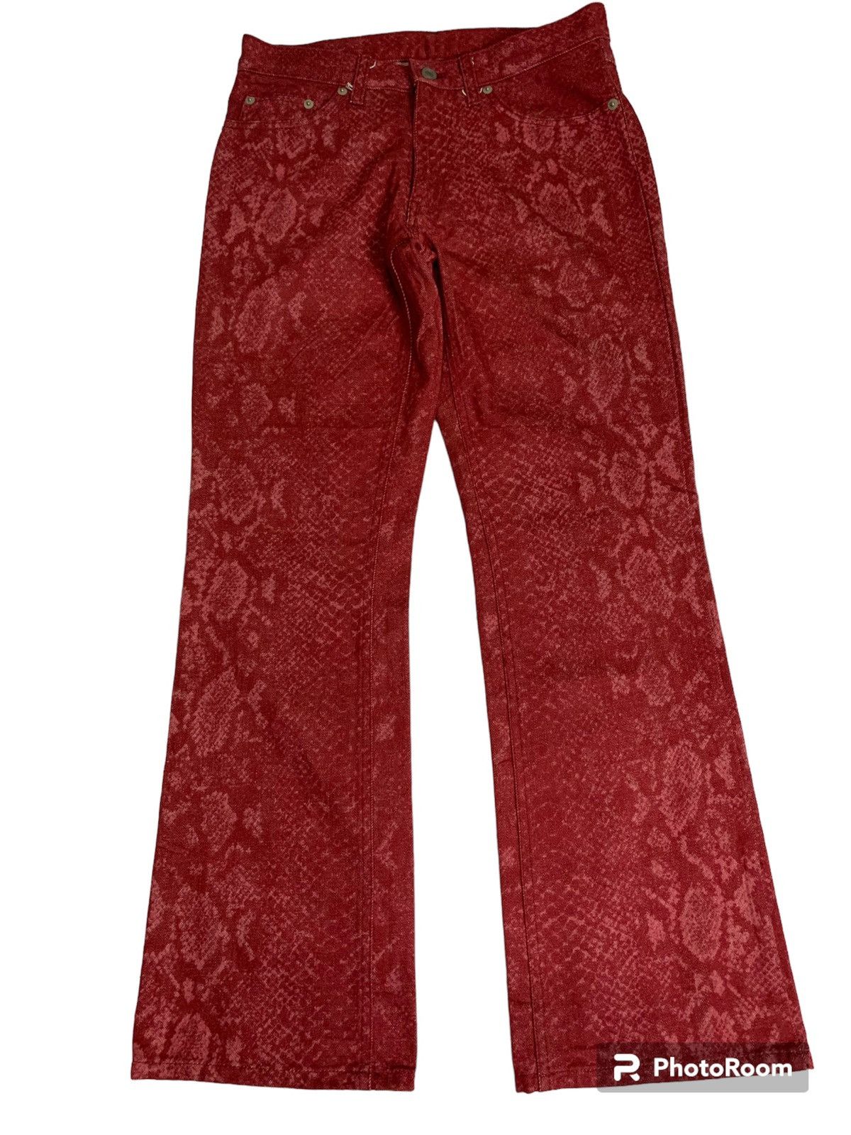 image of Mossimo Flare Snack Design Pants in Red, Men's (Size 29)