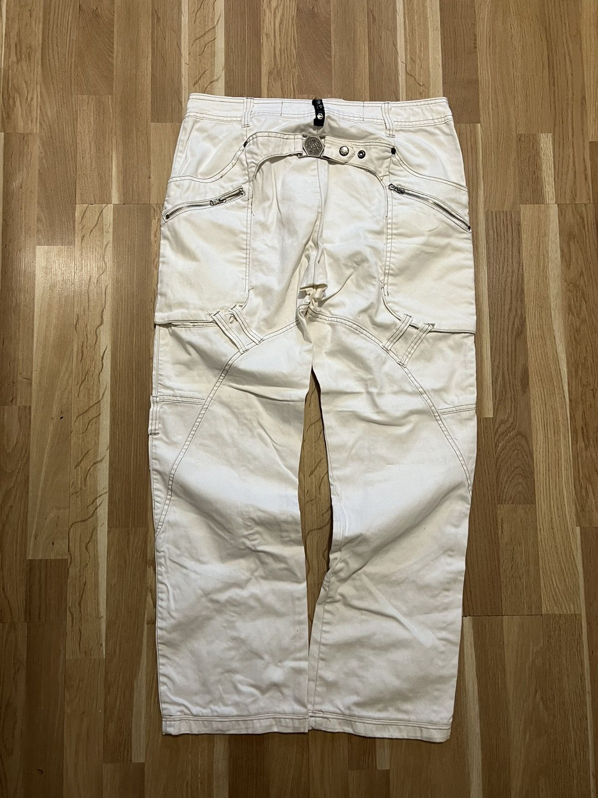 Hysteric Glamour × Japanese Brand × Vintage VINTAGE JUNYA WATANABE BALENCIAGA STYLE CARGO PANTS WHITE Size US 34 / EU 50 - 8 Thumbnail