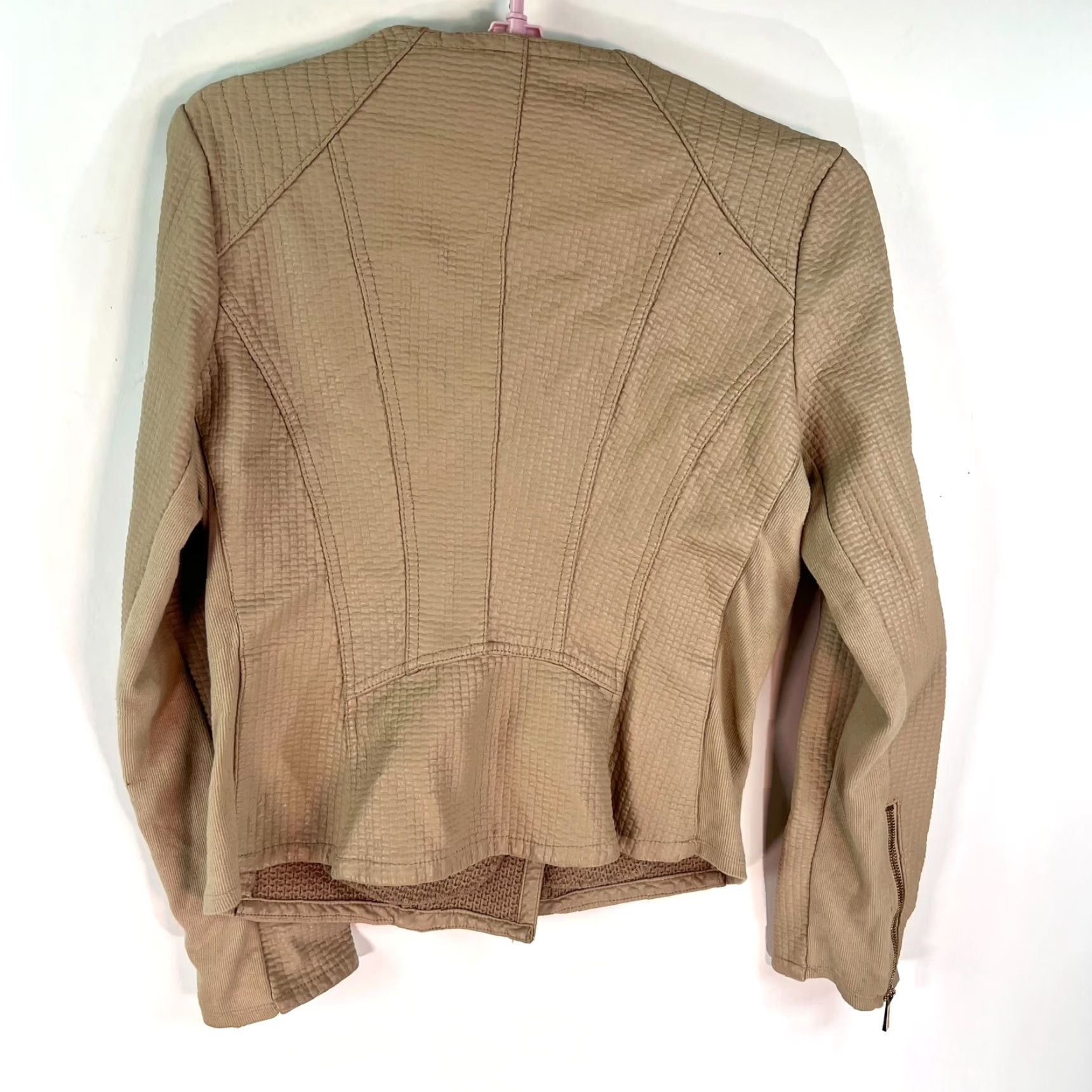 Calvin Klein Vintage Calvin Klein Women Brown Faux Leather Motorcycle Jacket S Fall Winter Casual Size S / US 4 / IT 40 - 6 Thumbnail