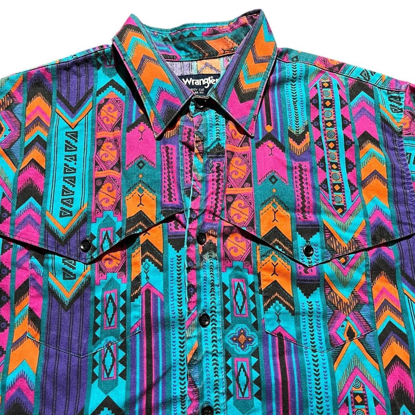 Wrangler Vintage Wrangler Western Button Down Shirt Size US XL / EU 56 / 4 - 4 Thumbnail