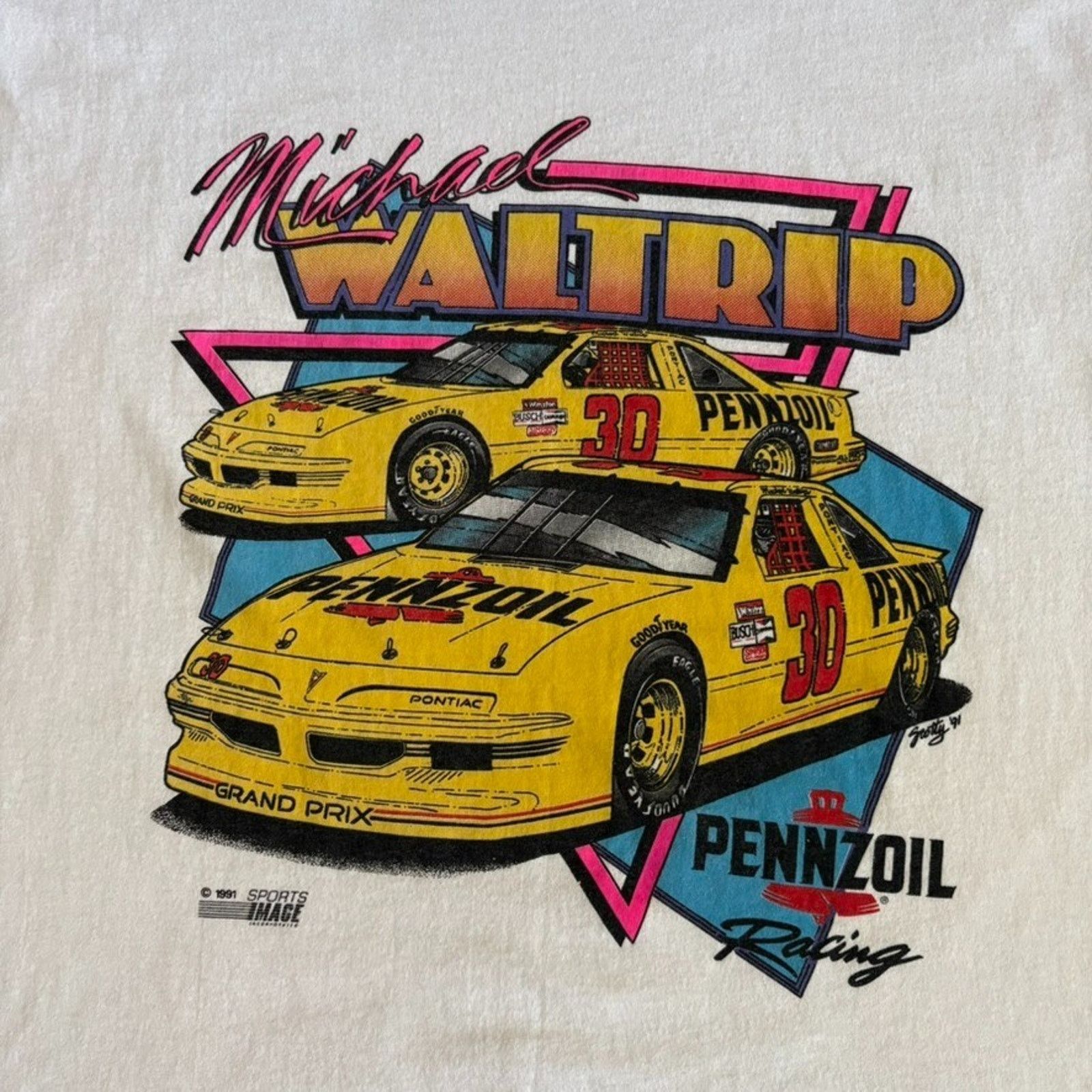 Vintage Vintage Michael Waltrip Pennzoil Racing T-Shirt Size XL Size US XL / EU 56 / 4 - 6 Thumbnail