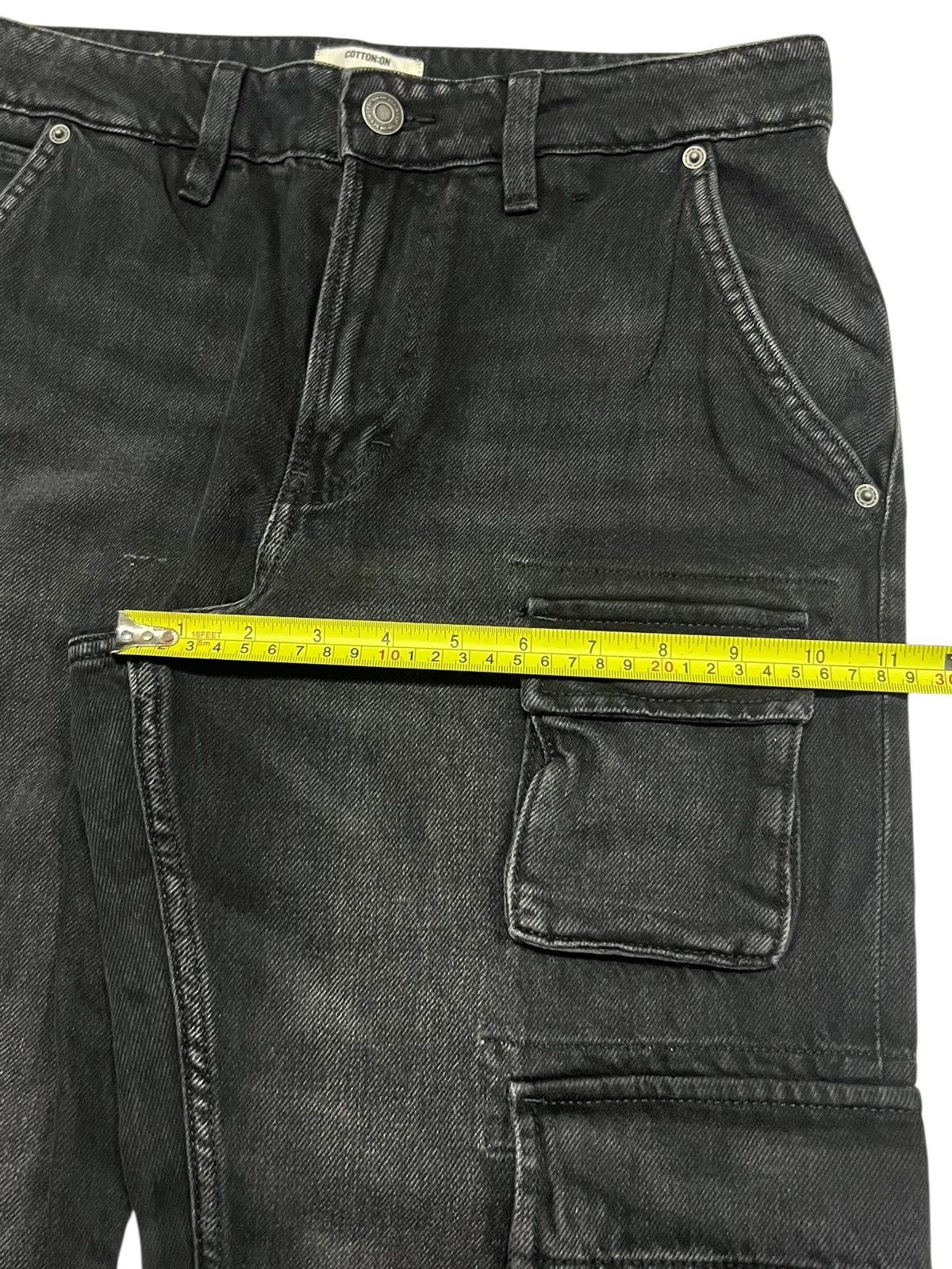 Asos Cotton On Baggy Fit Jeans Faded Black Denim Contra Stich Size US 30 / EU 46 - 17 Thumbnail